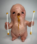 Ear Wax Disturbie – Grotesque Creature Sculpture – Weird Handmade Polymer Clay Oddity