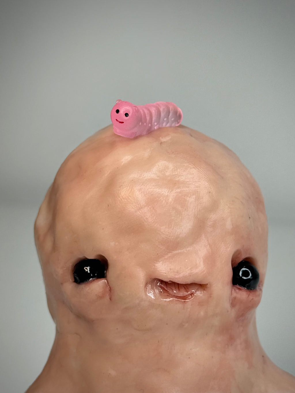 Worm Friends Disturbie – Grotesque Creature Sculpture – Weird Handmade Polymer Clay Oddity￼