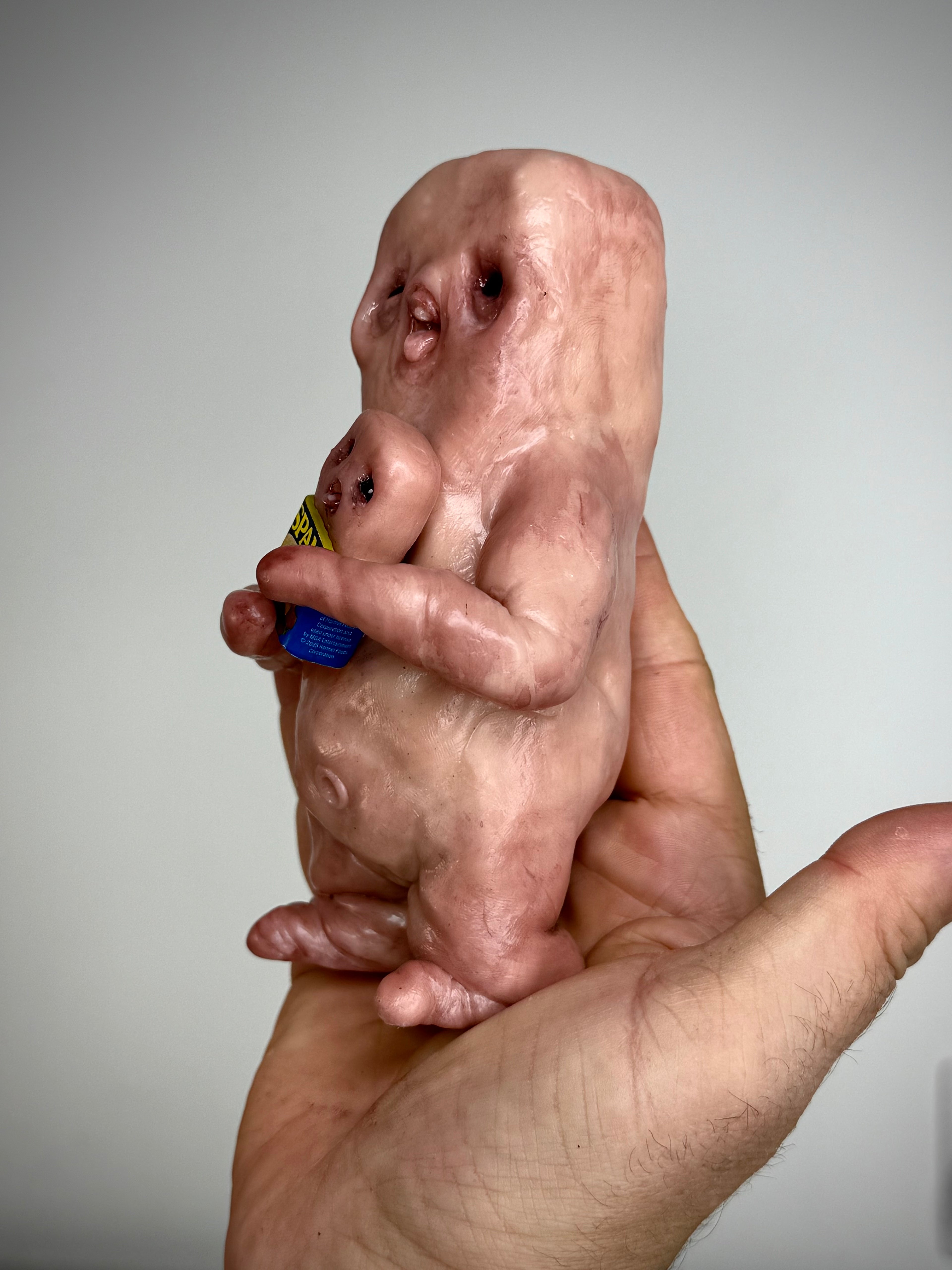 Spam Disturbie – Grotesque Creature Sculpture – Weird Handmade Polymer Clay Oddity