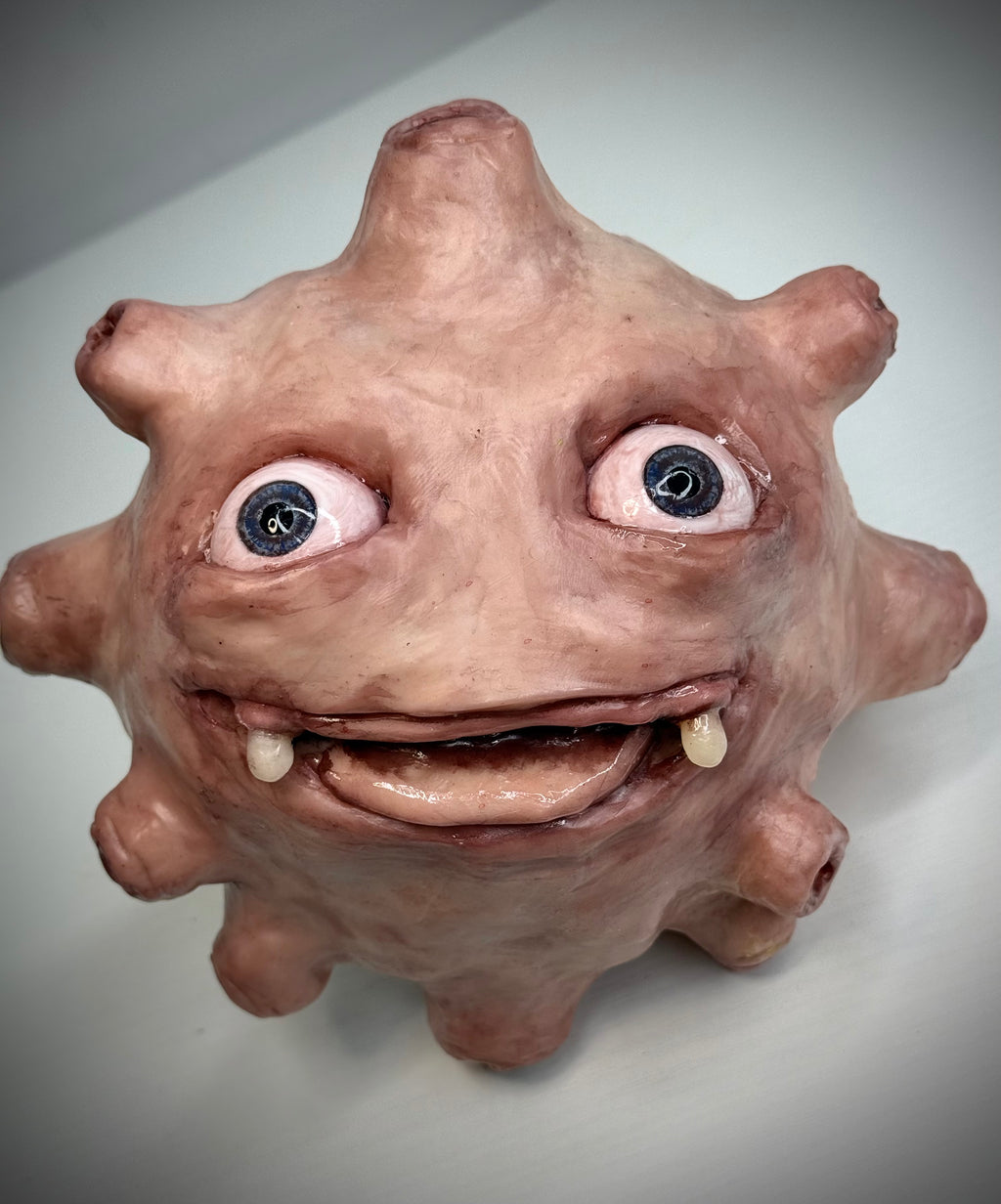 Koffing Inspired Sculpture – Grotesque Creature Art – Weird Handmade Polymer Clay Oddity