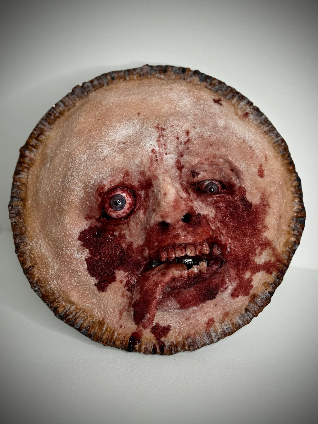 Horror Pie – Handmade Polymer Clay Horror Sculpture – Creepy Art Collectible
