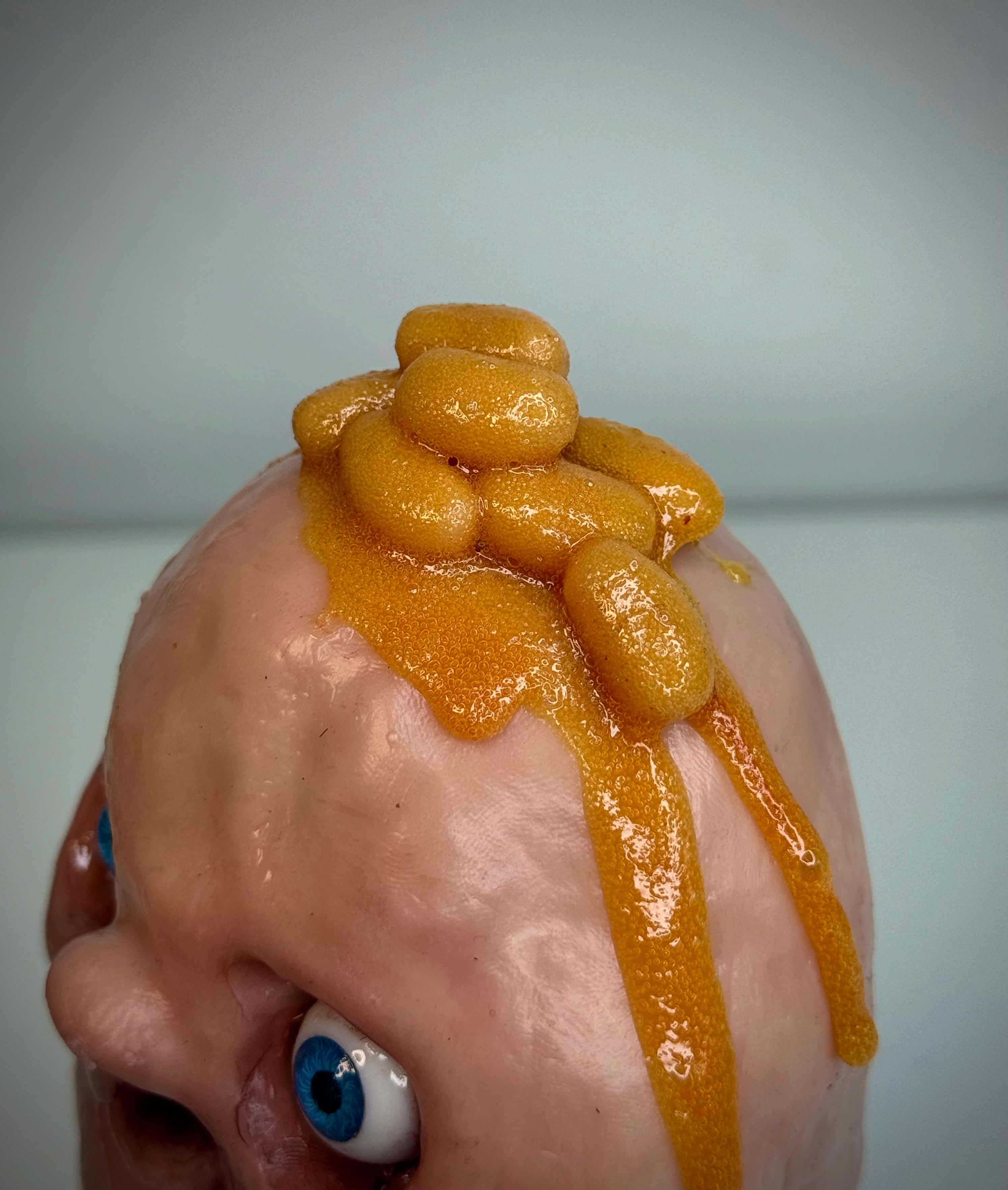 Beanie Boy – Heinz Beanz Creature Sculpture – Weird Handmade Polymer Clay Oddity