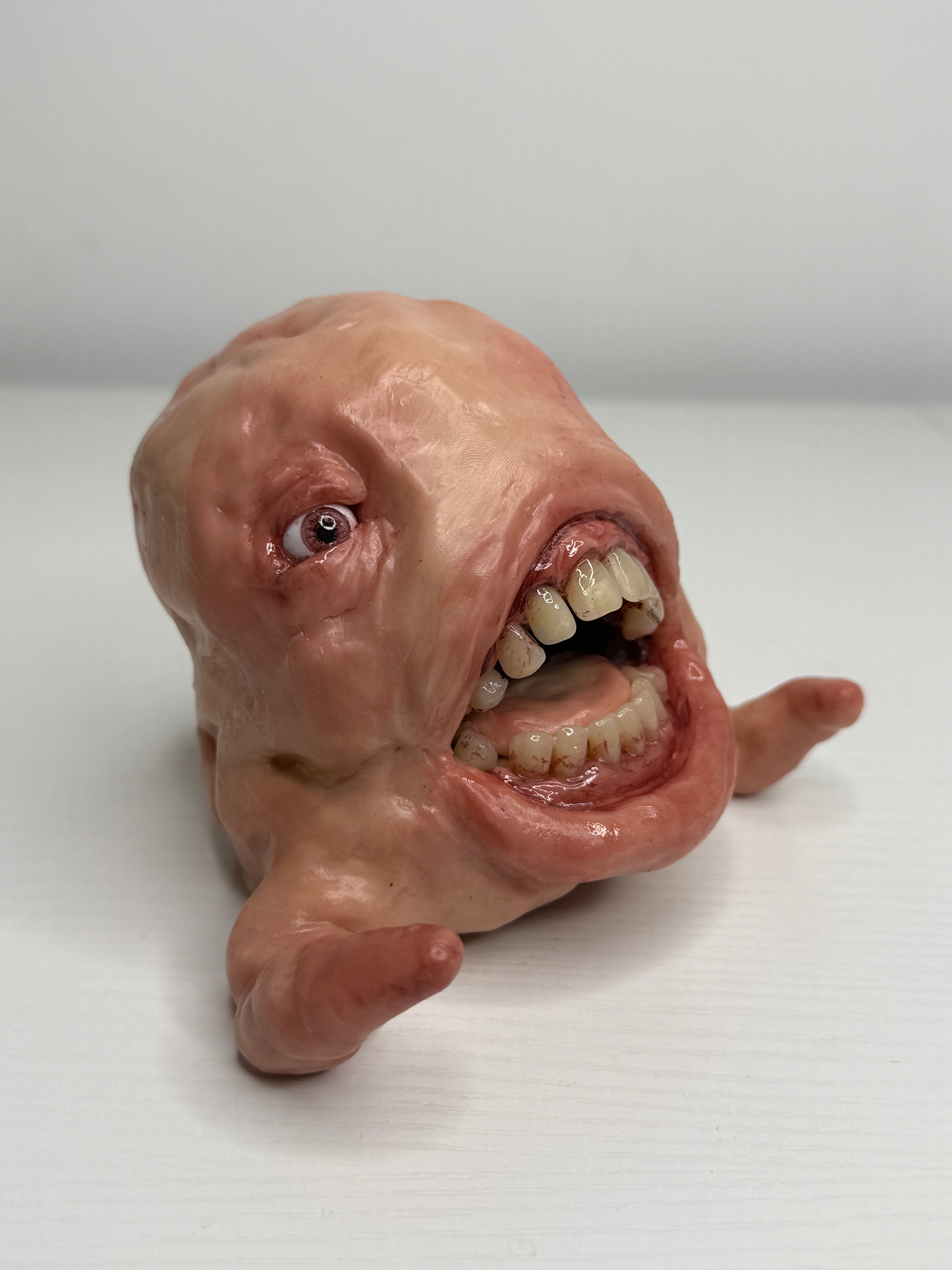 Handmade Polymer Clay Creature Sculpture – Weird Horror Oddity Art