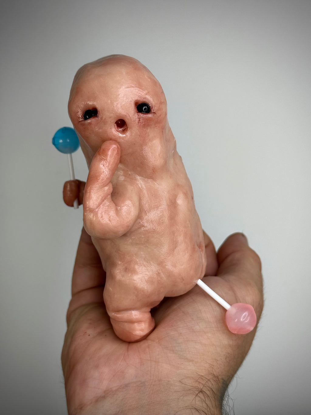 Disturbie “Lolliplop” – Grotesque Creature Sculpture – Weird Handmade Polymer Clay Oddity