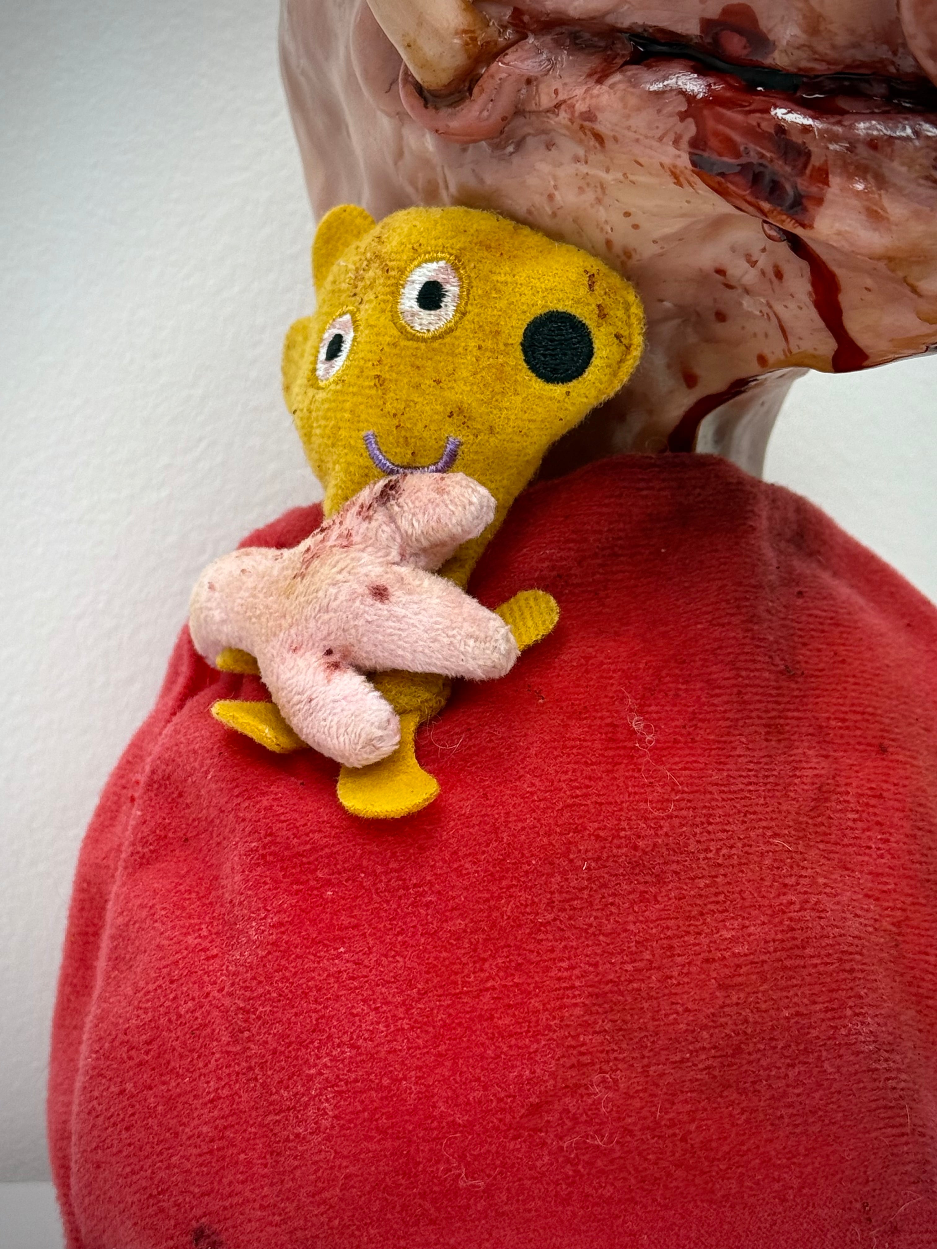 Mutant Pig Plush – Handmade Horror Sculpture