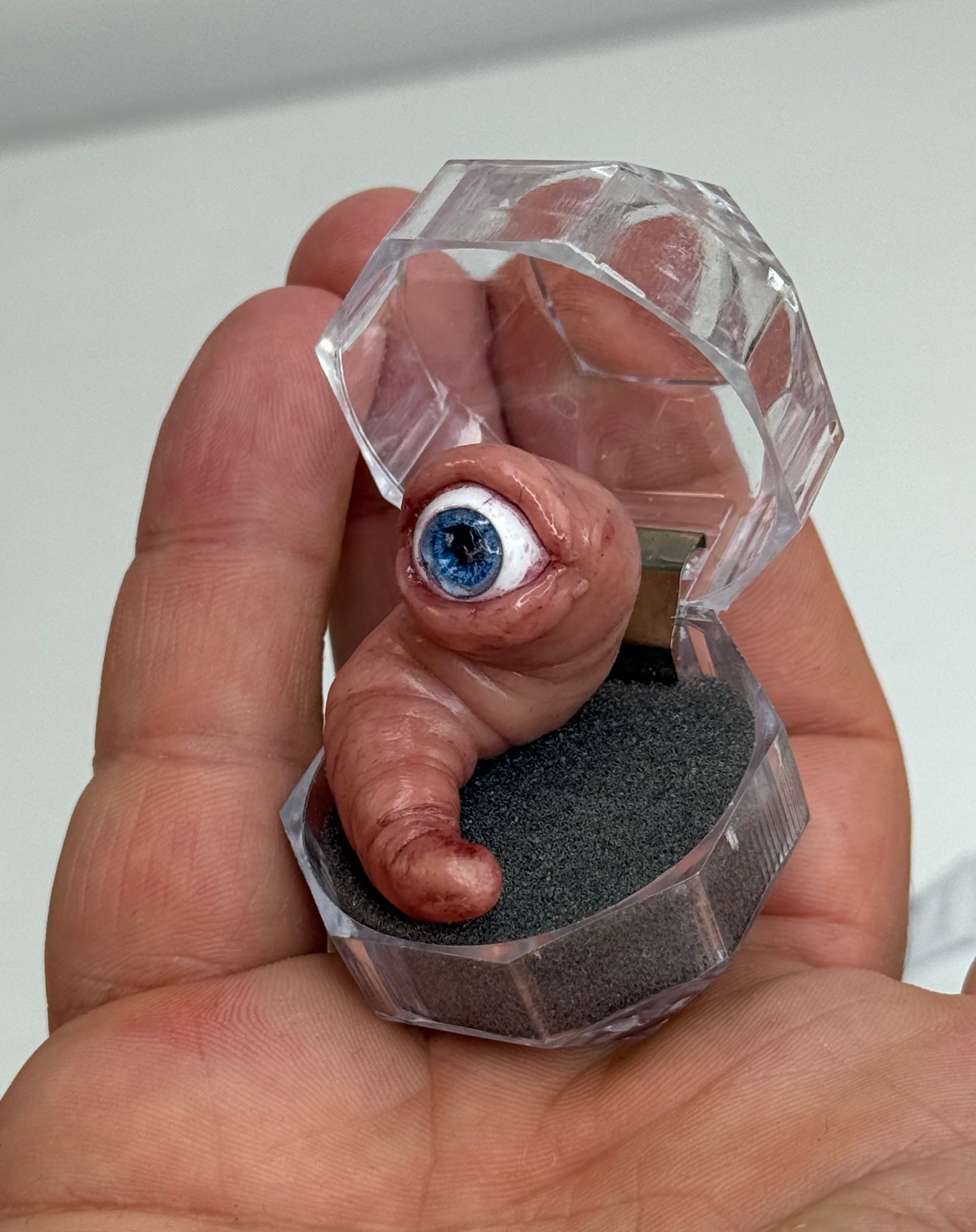 Baby Worm Blind Box Handmade Polymer Clay Cyclops Creature Collectible Mystery Gift