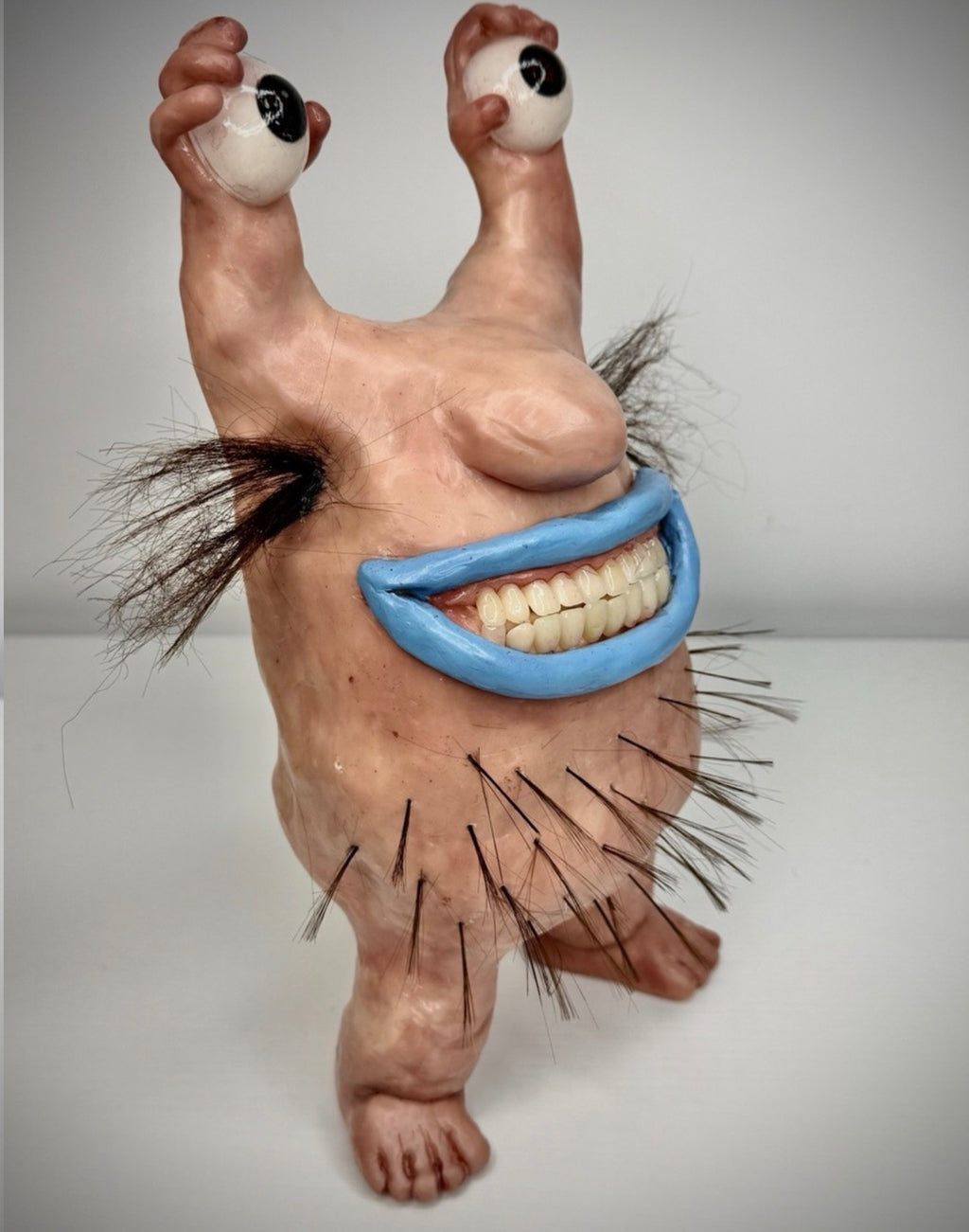 Krumm Nickelodeon Creepy Polymer Clay Handmade Sculpture OOAK