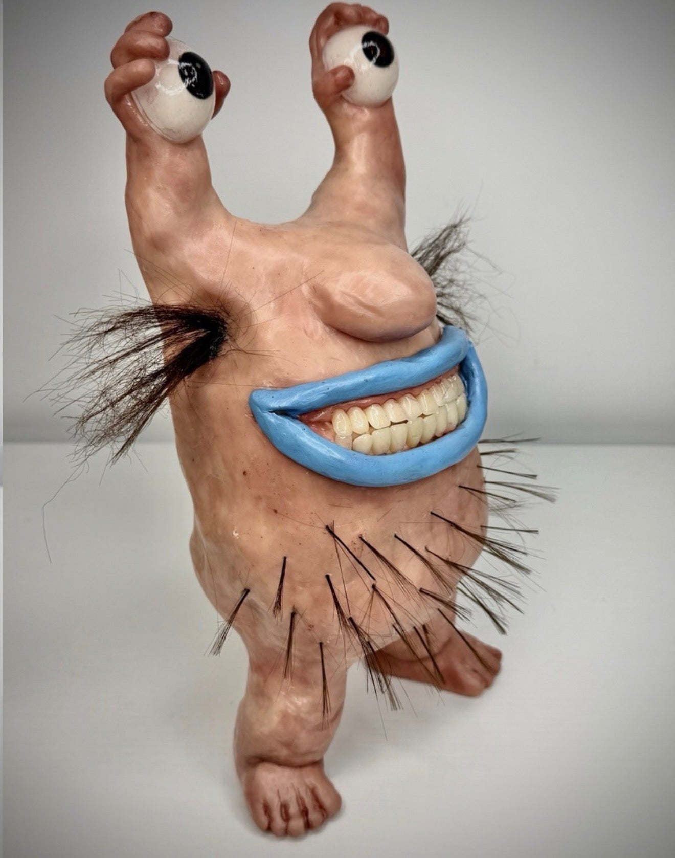 Krumm Nickelodeon Creepy Polymer Clay Handmade Sculpture OOAK