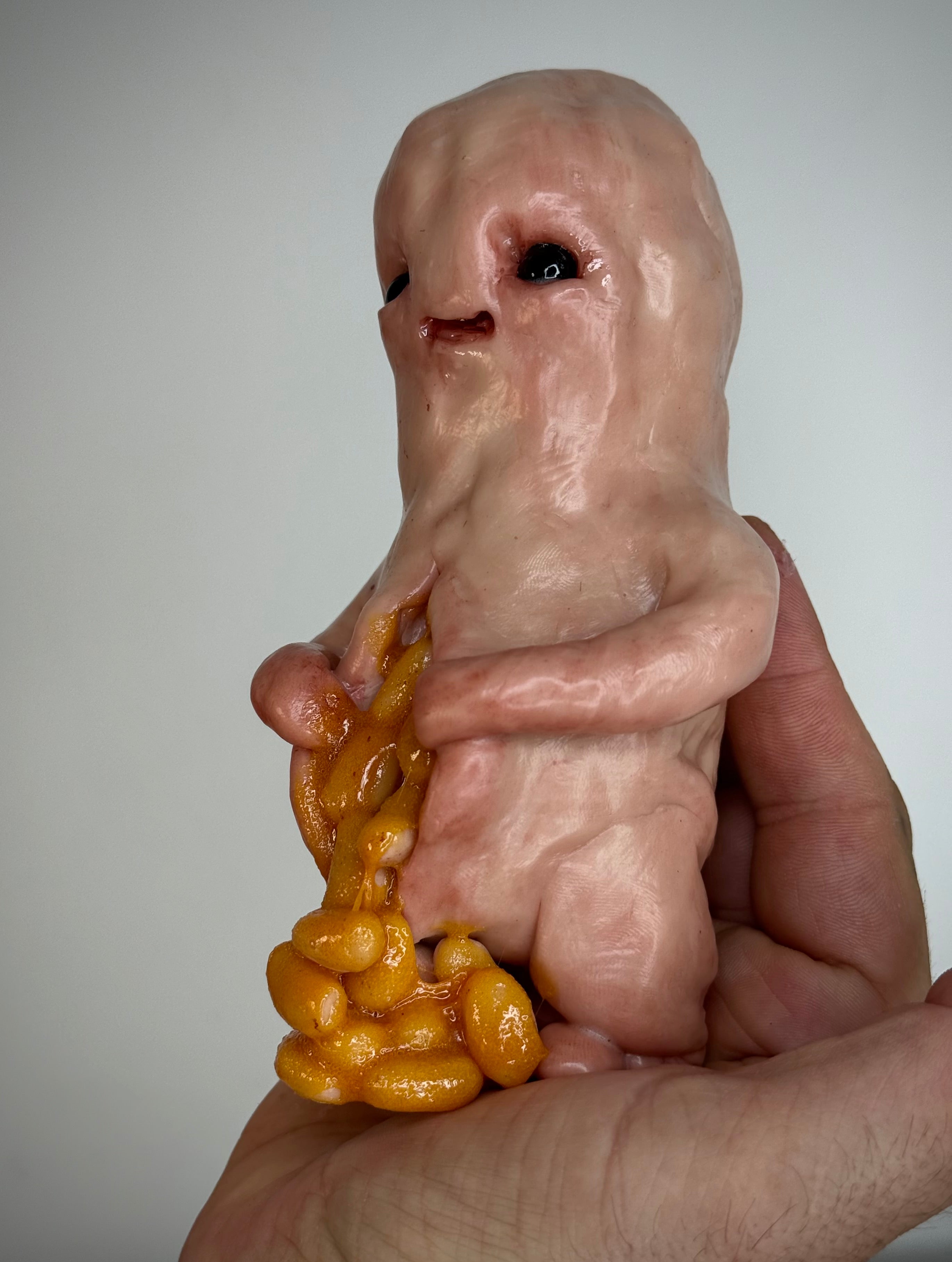 Beans? Disturbie – Grotesque Creature Sculpture – Weird Handmade Polymer Clay Oddity