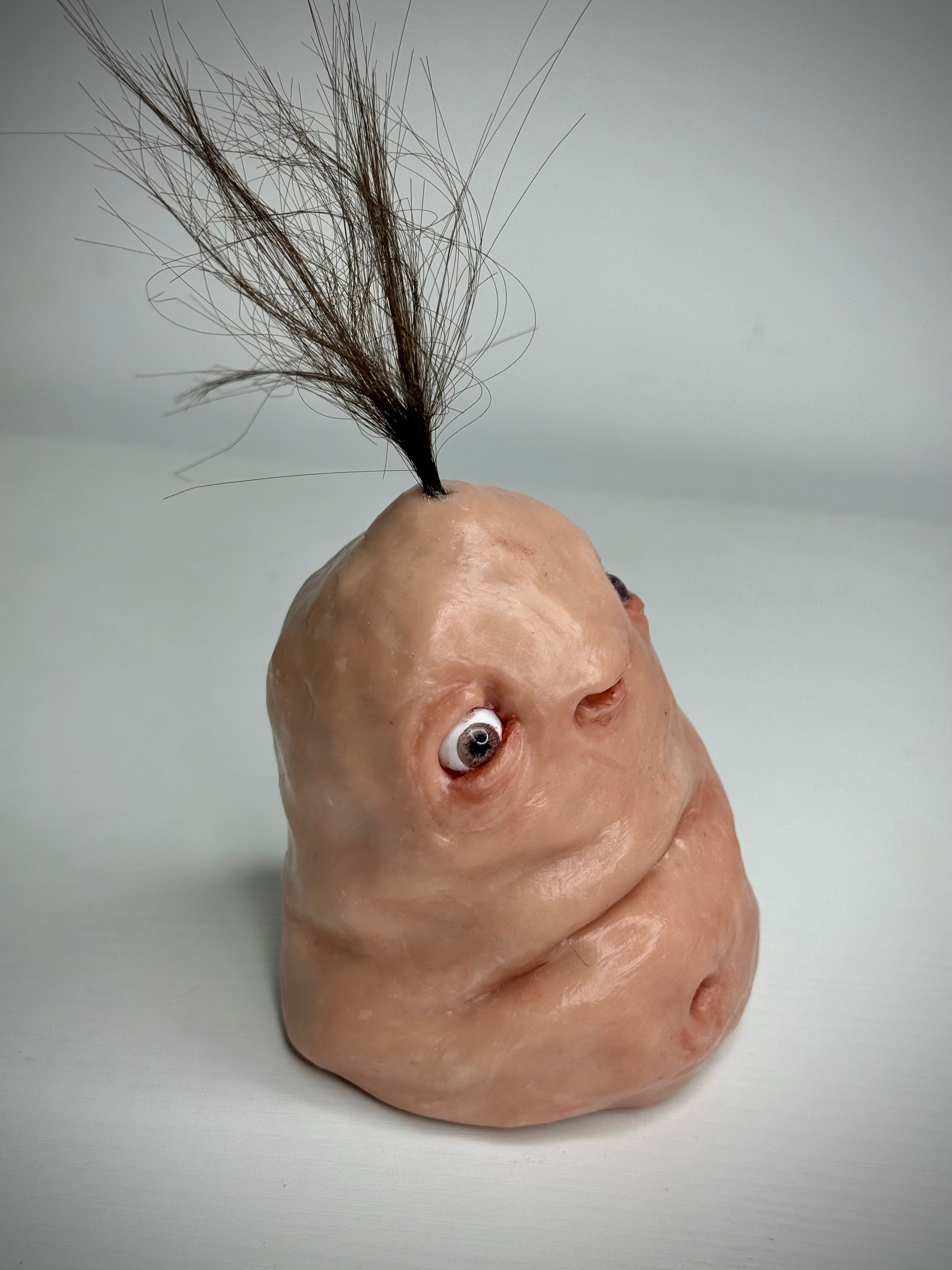 Tufty – Handmade Polymer Clay Creature Sculpture – Weird Oddity Art