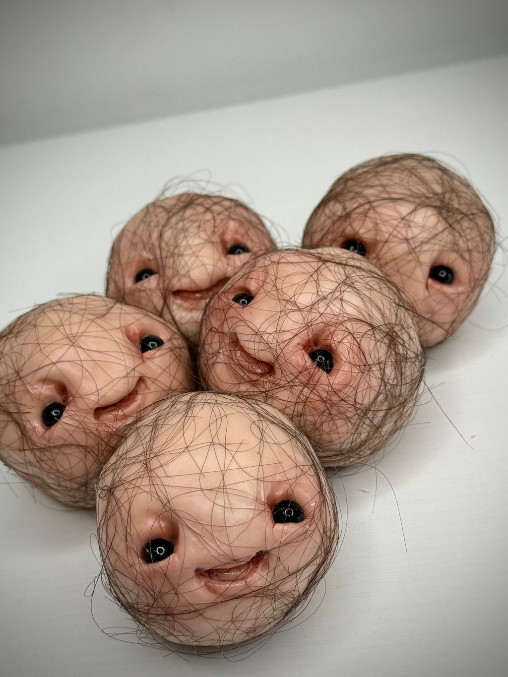 Hair Ball – Handmade Polymer Clay Creature Sculpture – Weird Horror Art Collectible