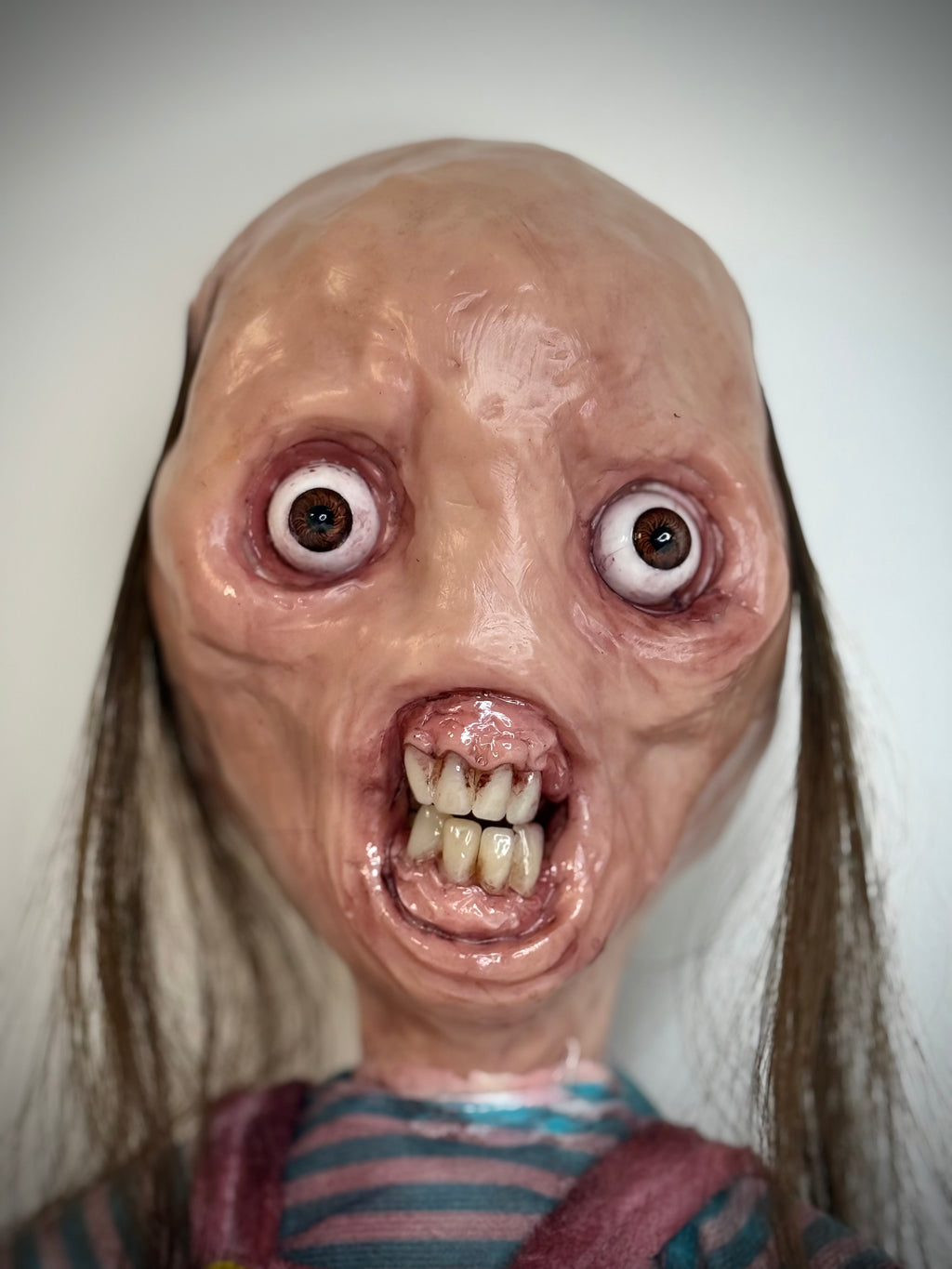Modified Toy Doll – Horror Doll Sculpture – Weird Handmade Polymer Clay Oddity