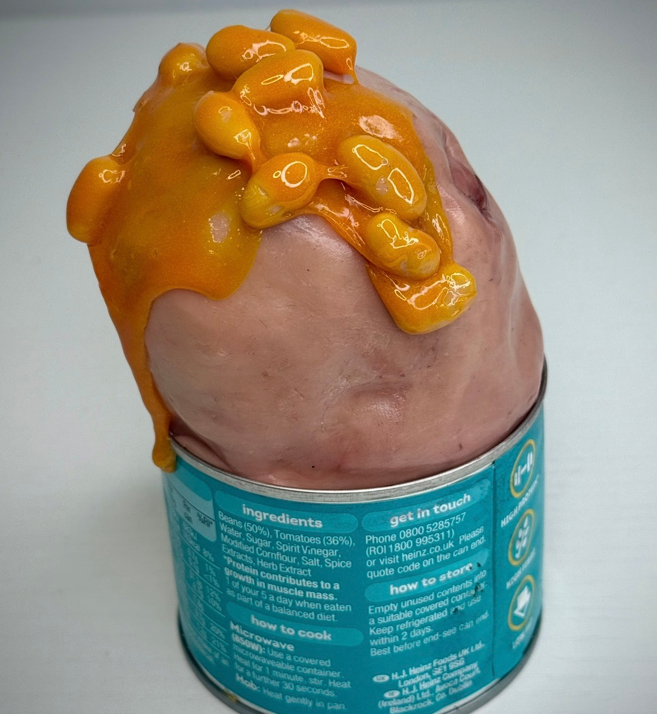 Baked Bean Tin Creature – Handmade Polymer Clay Oddity