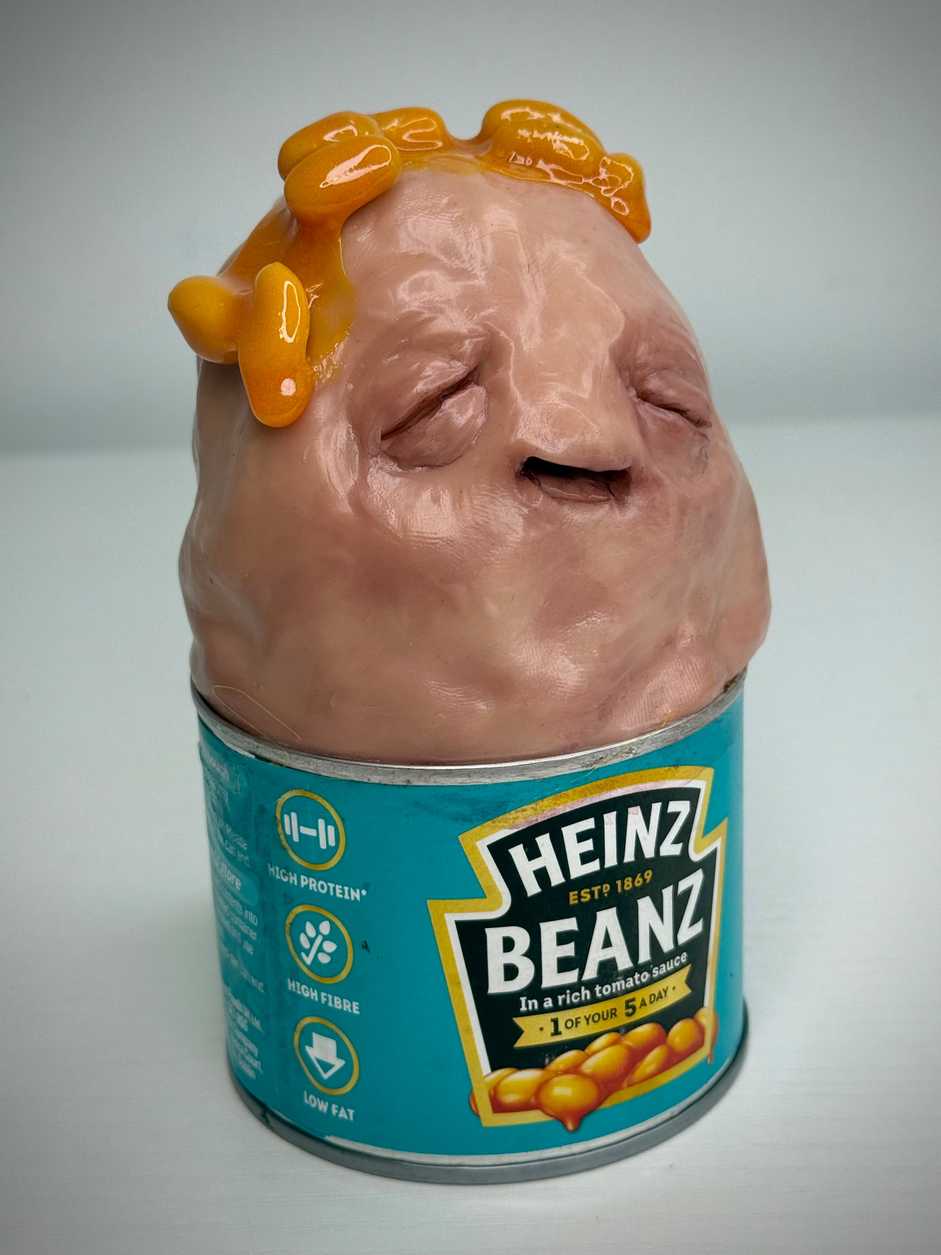 bEaNz – Sentient Bean Can Sculpture – Weird Clay Oddity ()