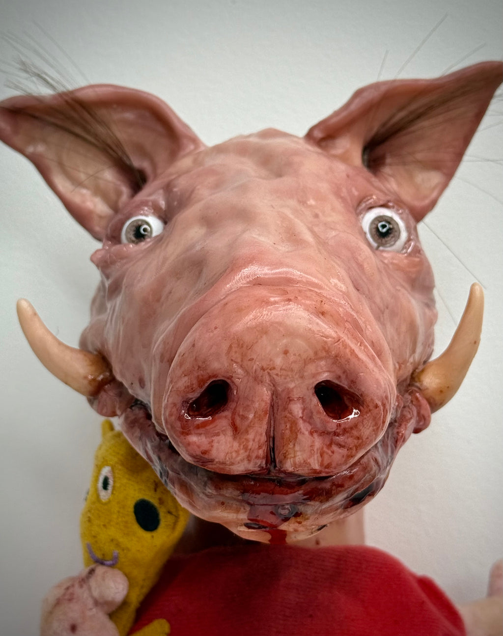 Mutant Pig Plush – Handmade Horror Sculpture