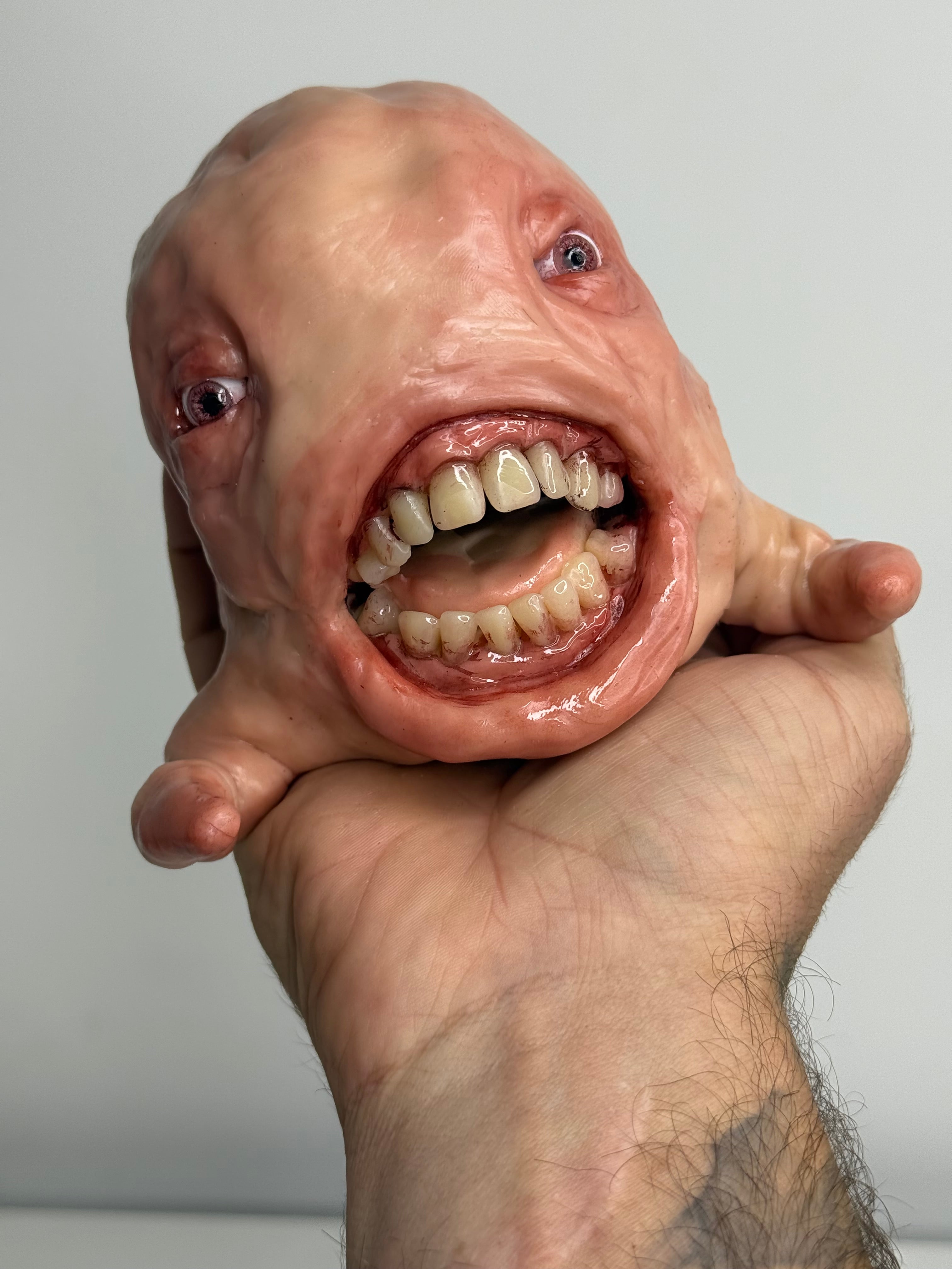 Handmade Polymer Clay Creature Sculpture – Weird Horror Oddity Art