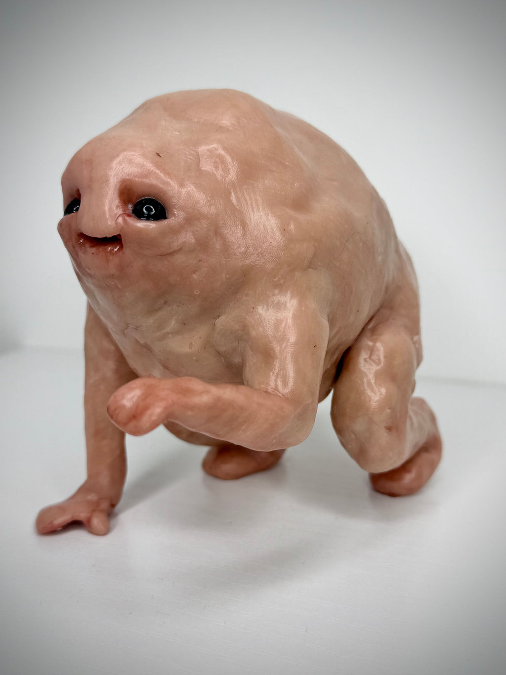 Hunchback Disturbie – Handmade Polymer Clay Creature Sculpture – Creepy Cute Art Collectible