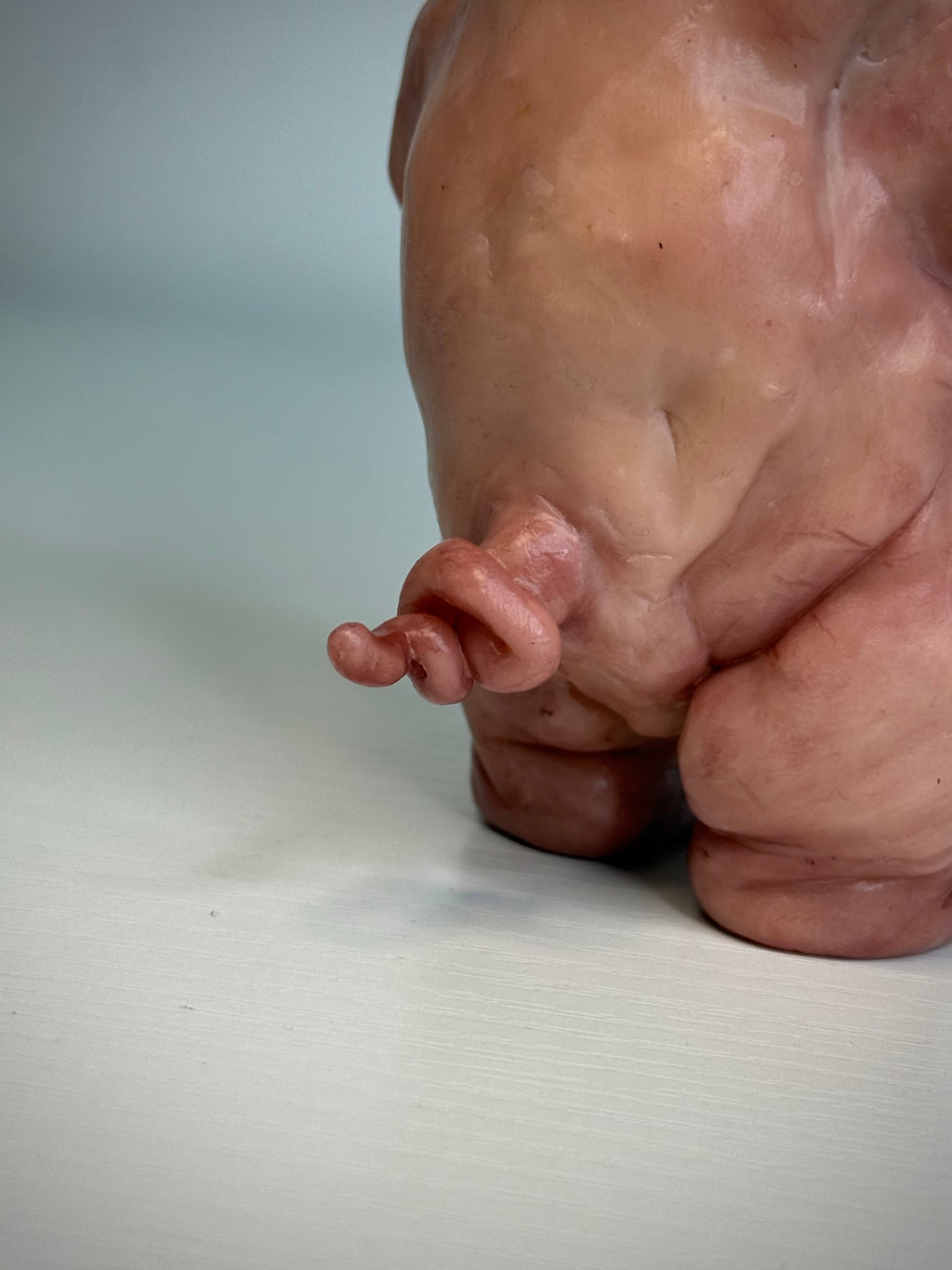 Bacon Disturbie – Grotesque Pig Sculpture – Weird Handmade Polymer Clay Oddity