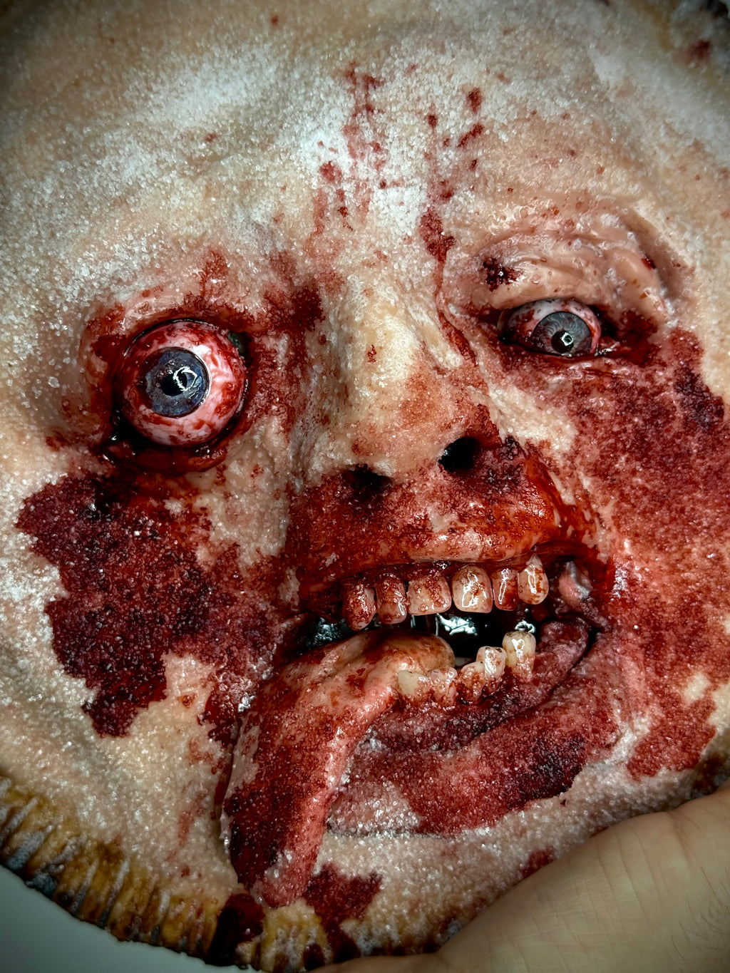 Horror Pie – Handmade Polymer Clay Horror Sculpture – Creepy Art Collectible