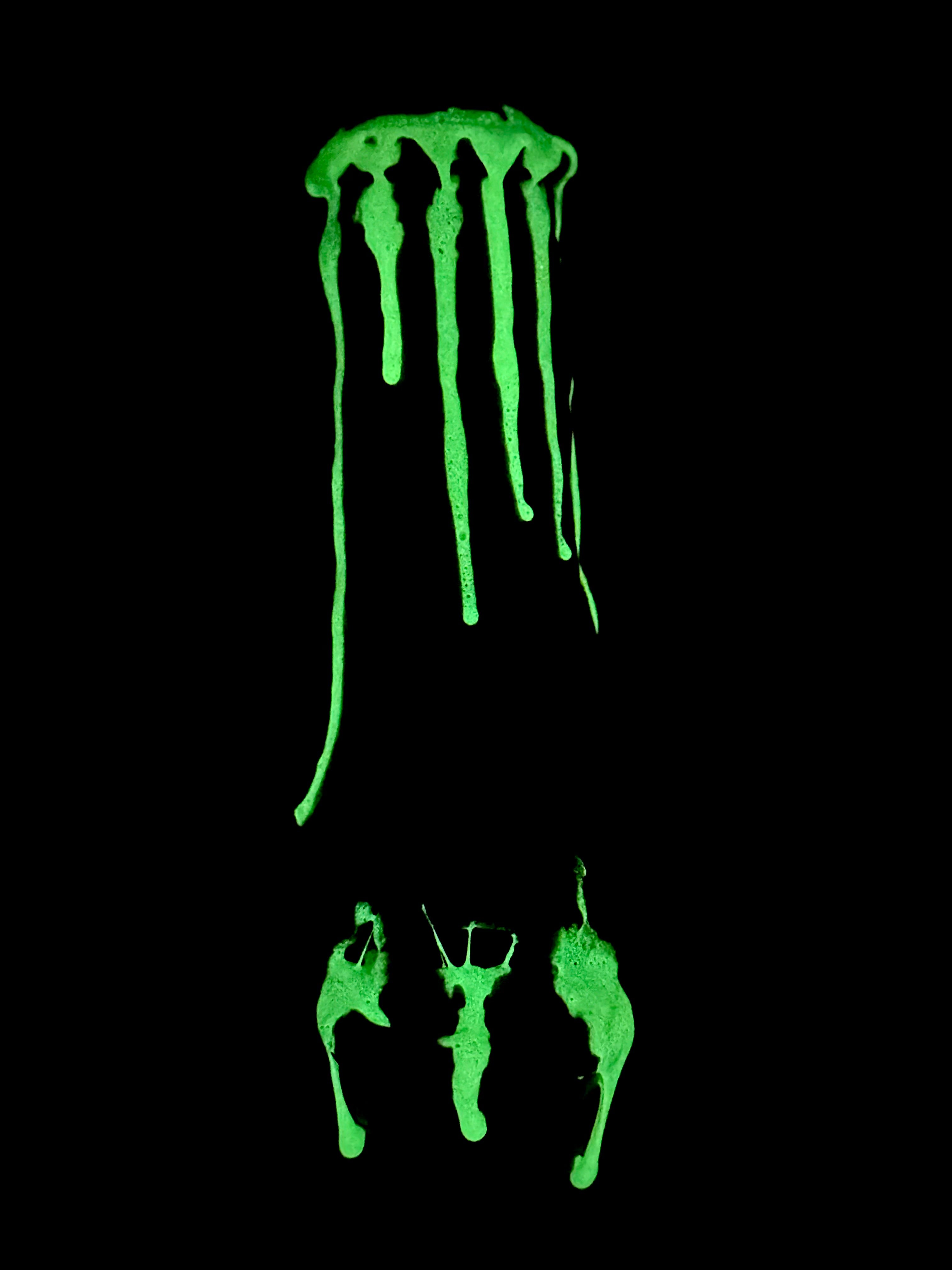 Glowing That’s Vile Bong – Glow in the Dark Horror Bong Sculpture – Weird Handmade Polymer Clay Oddity
