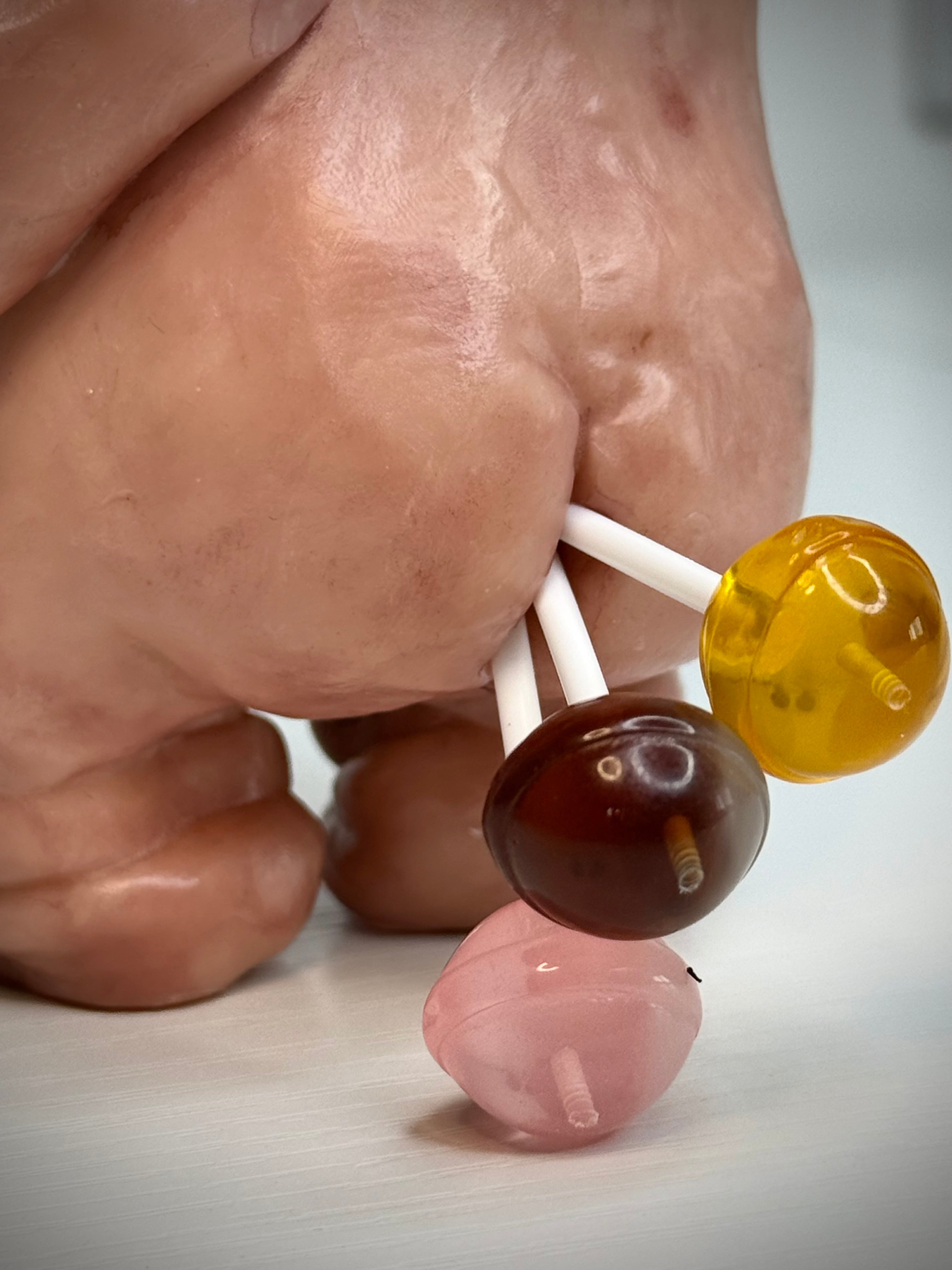Lollipop Disturbie – Grotesque Creature Sculpture – Weird Handmade Polymer Clay Oddity
