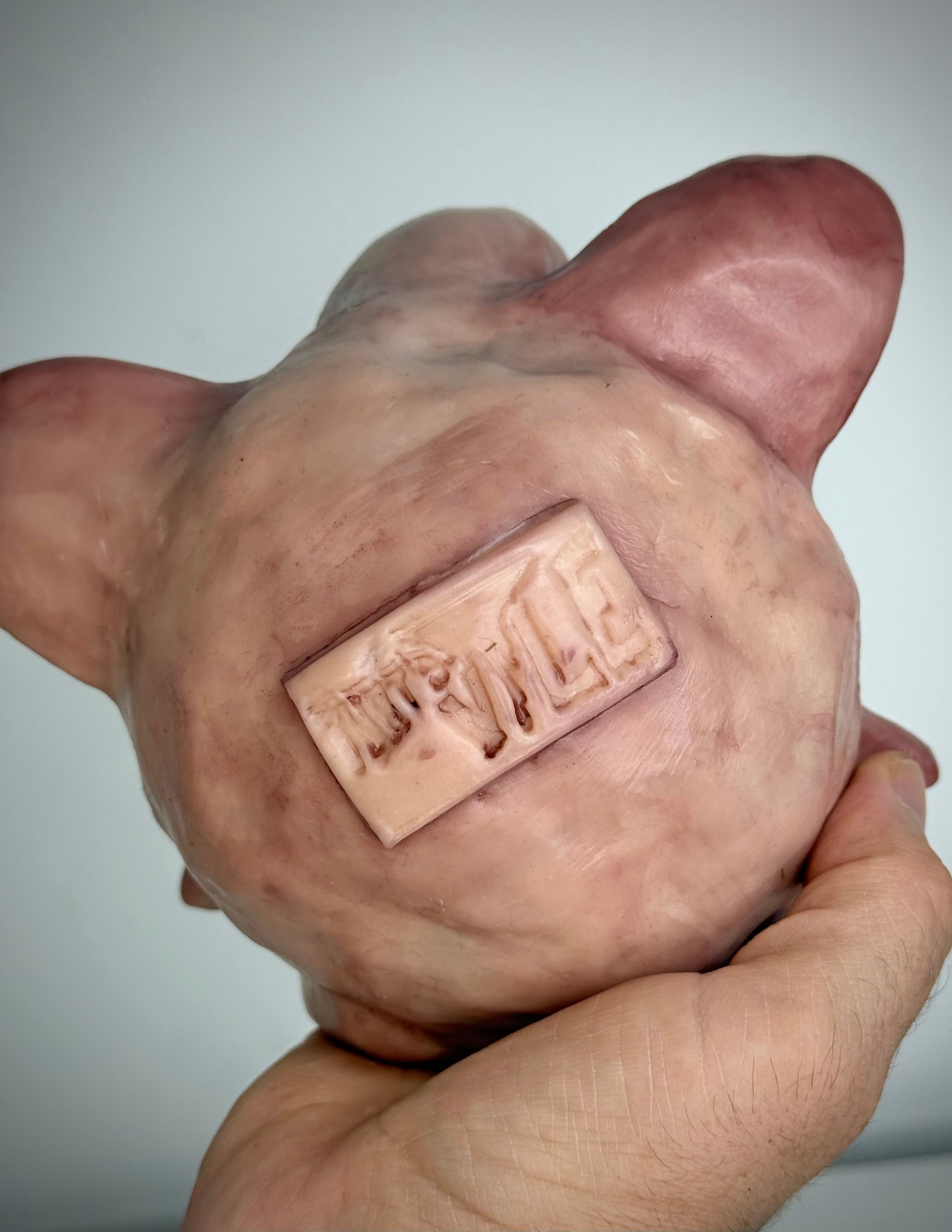 Pokémon Inspired Jigglypiff Sculpture – Grotesque Handmade Polymer Clay Oddity – Weird Fan Art Collectible