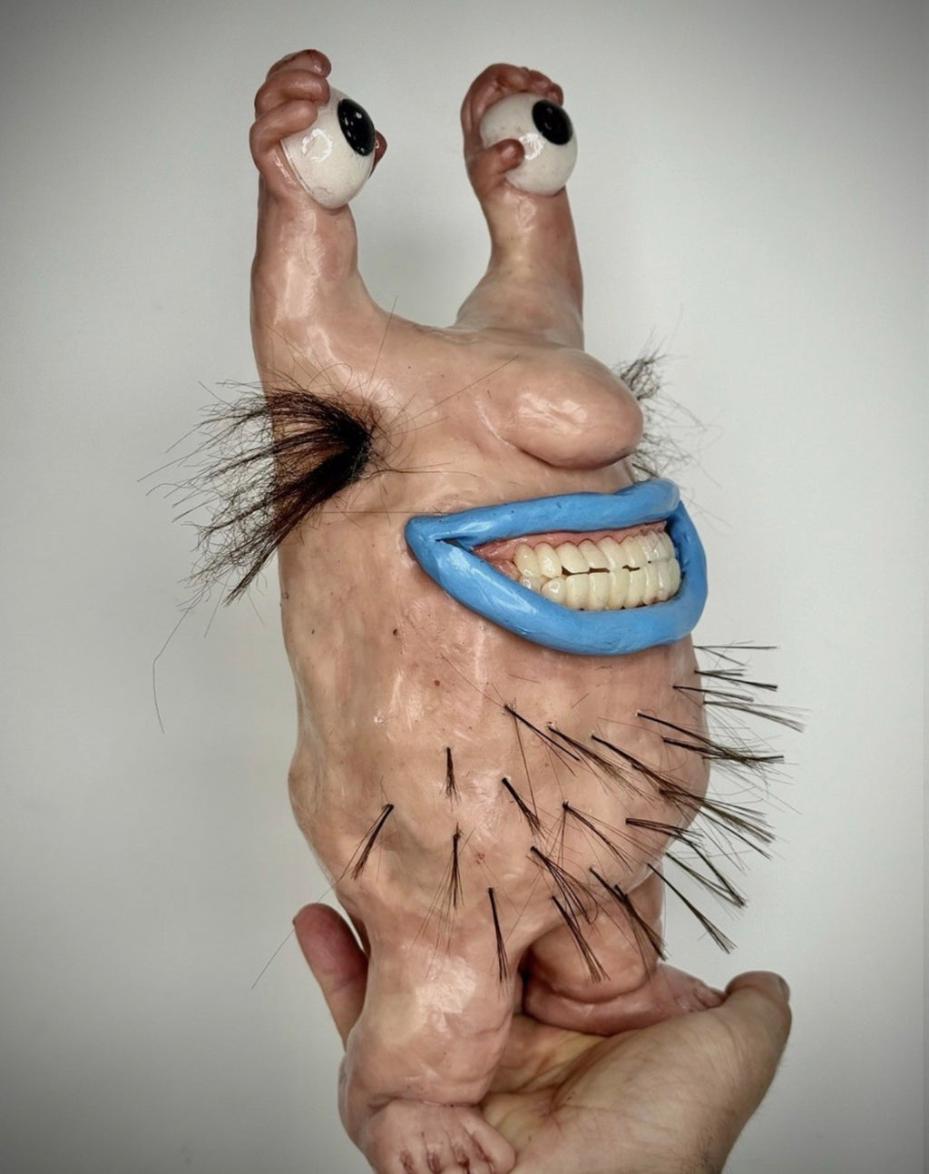 Krumm Nickelodeon Creepy Polymer Clay Handmade Sculpture OOAK