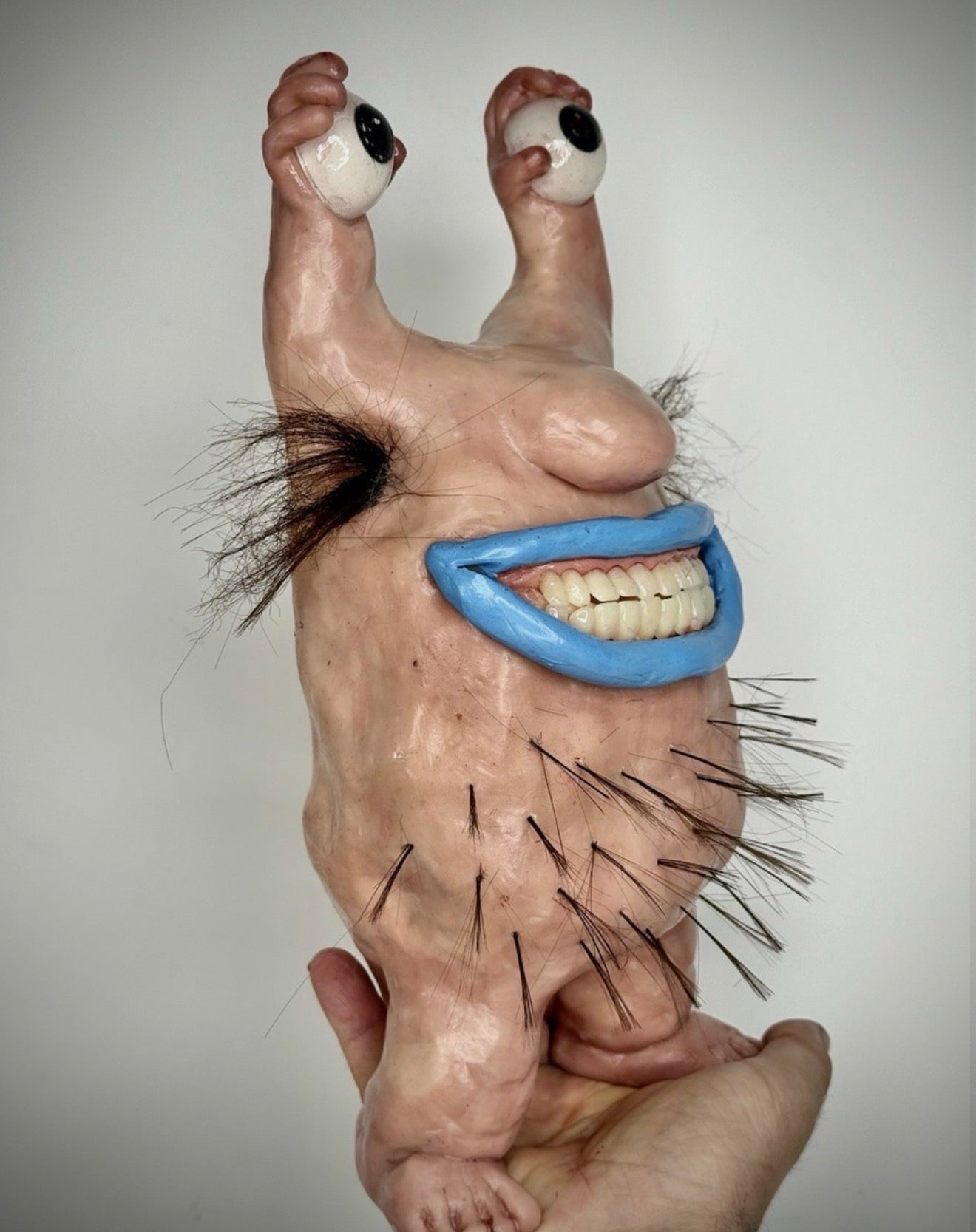 Krumm Nickelodeon Creepy Polymer Clay Handmade Sculpture OOAK