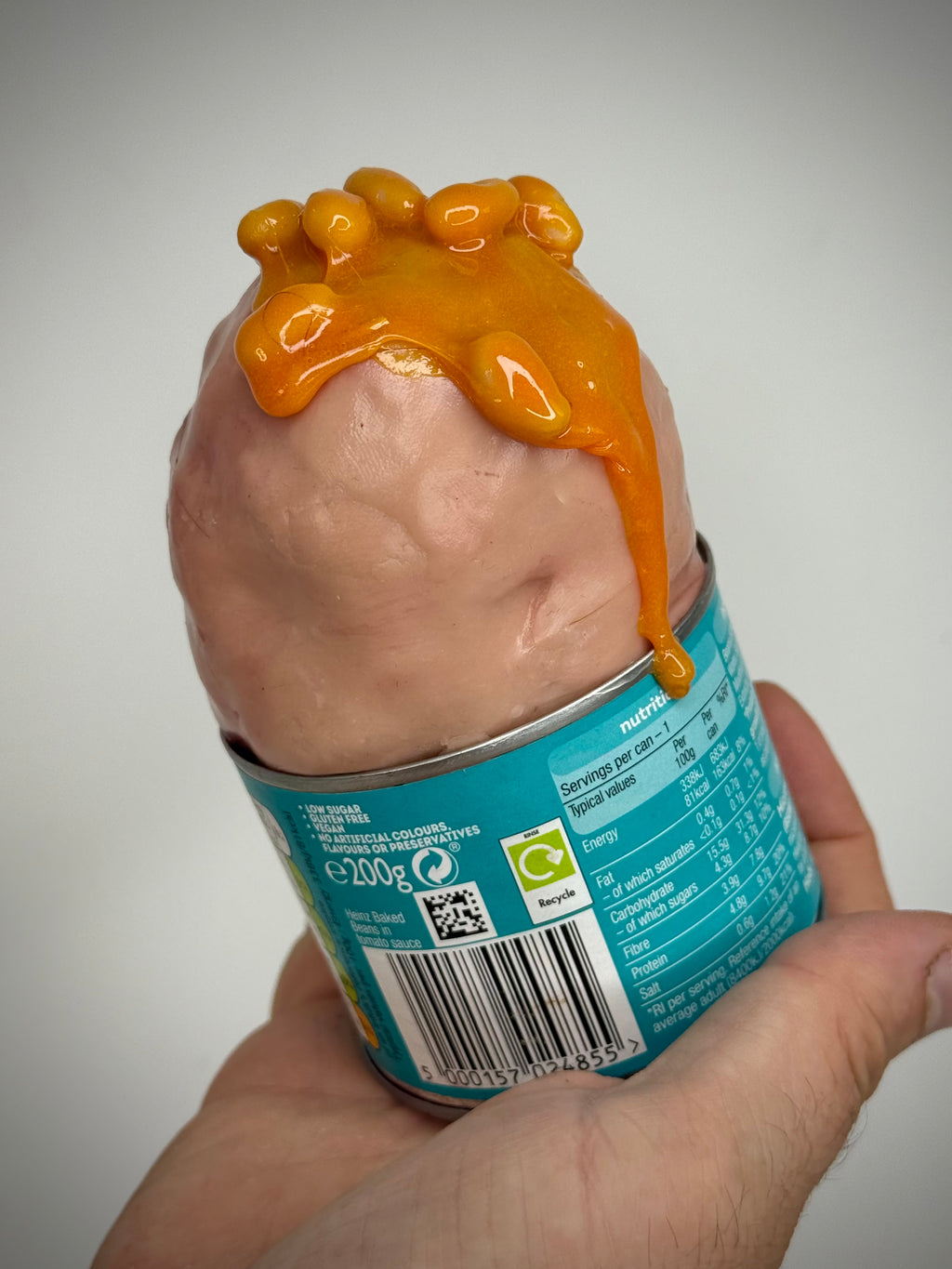 bEaNz – Sentient Bean Can Sculpture – Weird Handmade Polymer Clay Oddity