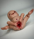 Stretched Out Disturbie – Grotesque Creature Sculpture – Weird Handmade Polymer Clay Oddity