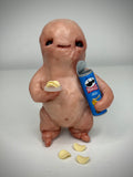 Once You Pop Disturbie – Pringle Loving Creature Sculpture – Weird Handmade Polymer Clay Oddity