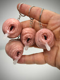 Dripping Foreskin Keychain – Grotesque Handmade Oddity Keyring