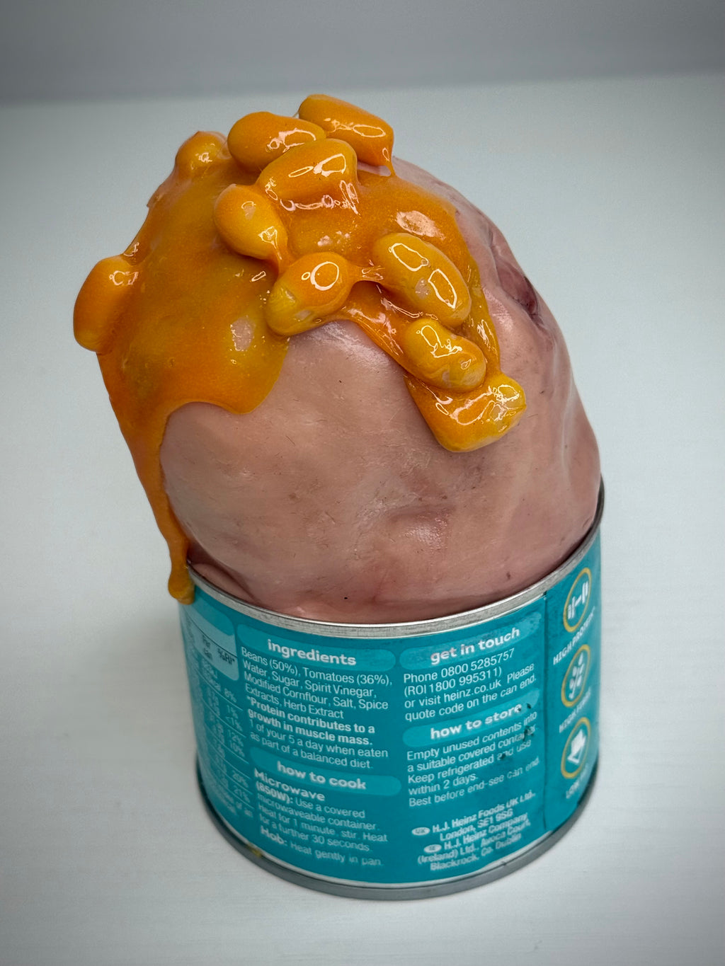 bEaNz – Sentient Bean Can Sculpture – Weird Handmade Polymer Clay Oddity