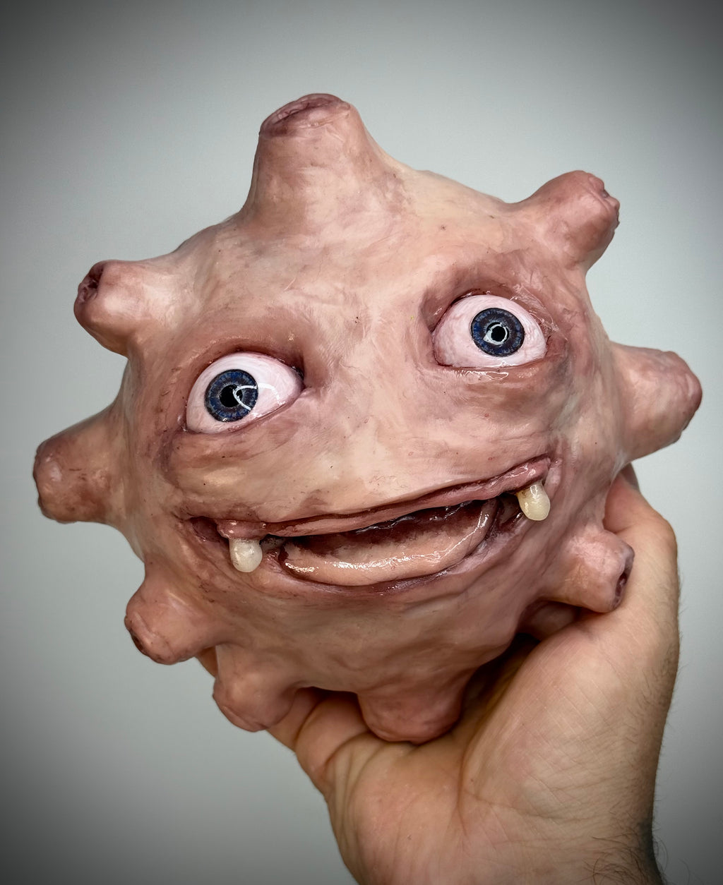 Koffing Inspired Sculpture – Grotesque Creature Art – Weird Handmade Polymer Clay Oddity