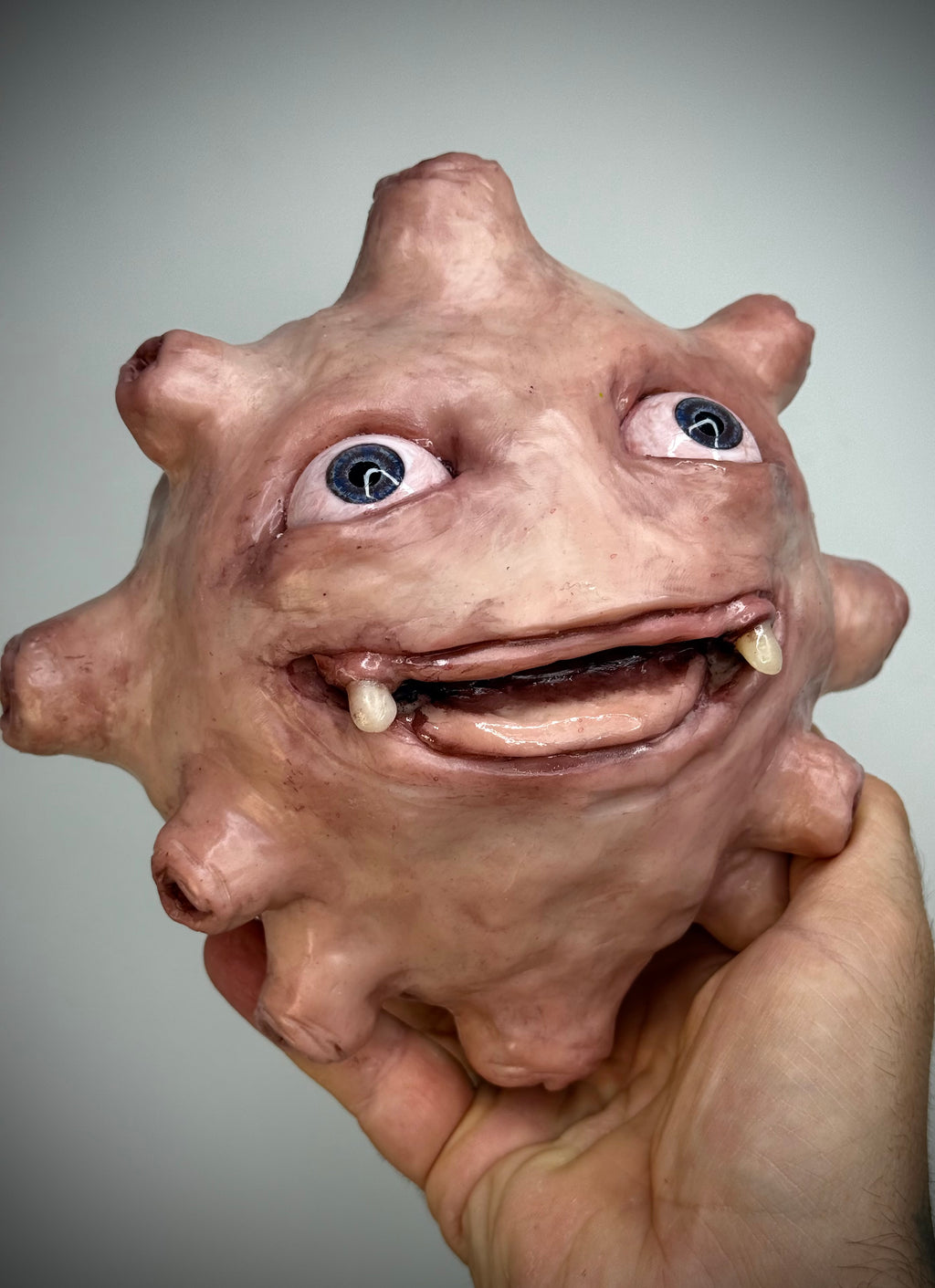 Koffing Inspired Sculpture – Grotesque Creature Art – Weird Handmade Polymer Clay Oddity