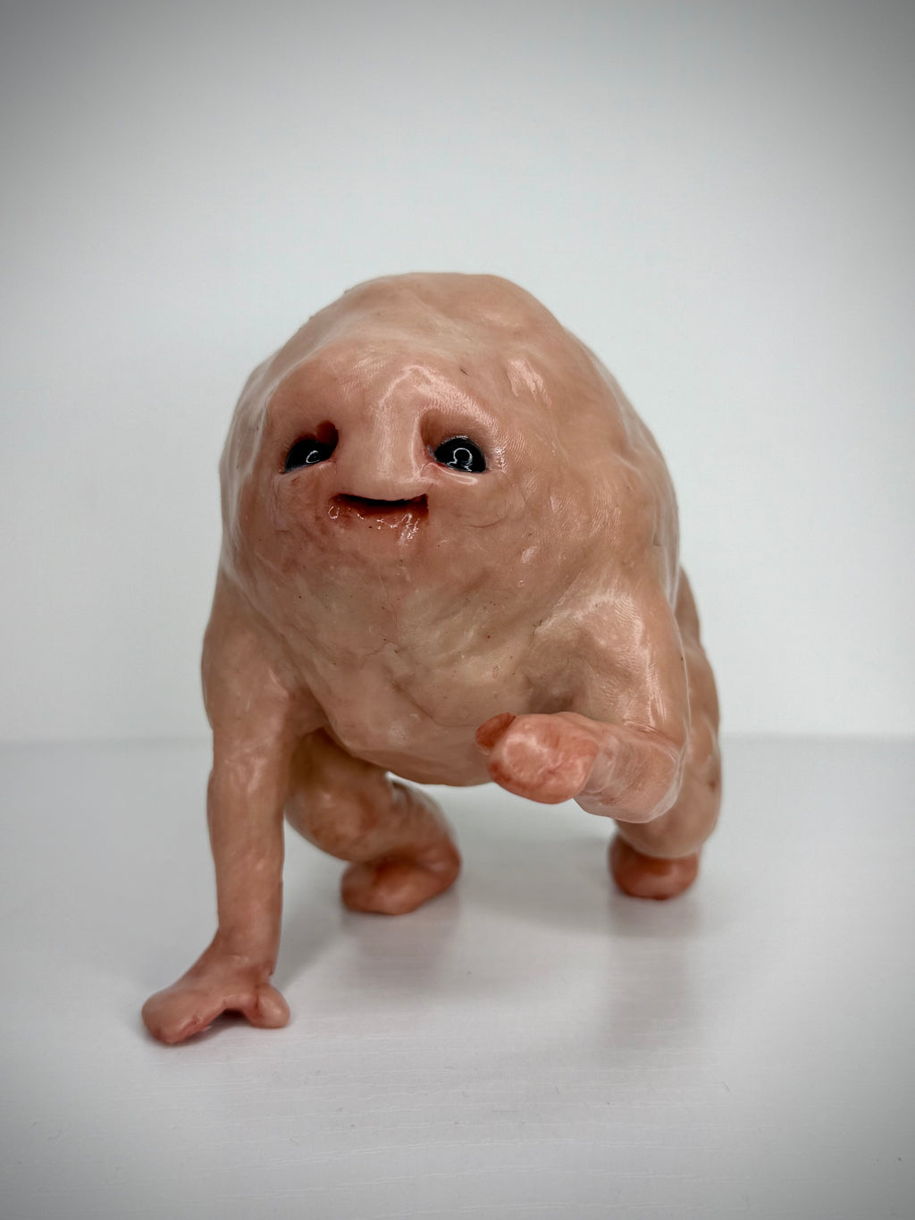Hunchback Disturbie – Handmade Polymer Clay Creature Sculpture – Creepy Cute Art Collectible