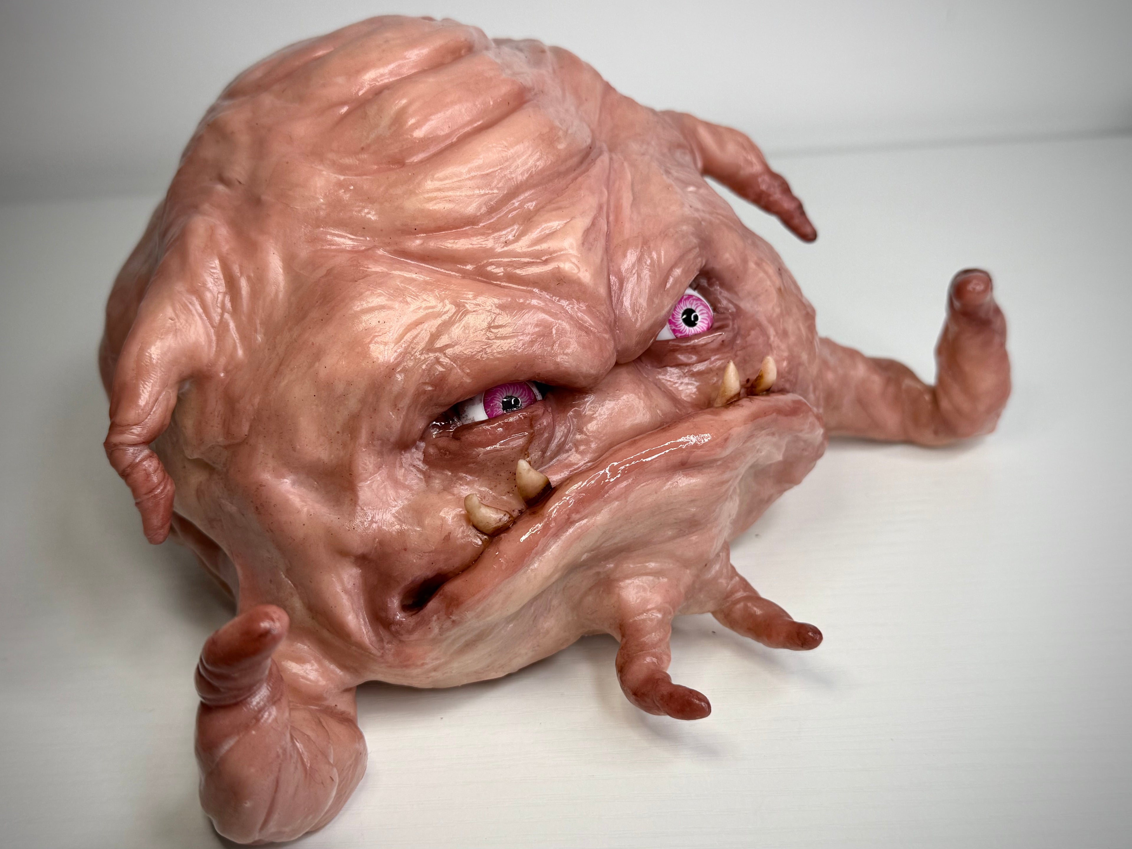Krang-Inspired Brain Creature – Grotesque Monster Sculpture – Weird Handmade Polymer Clay Oddi