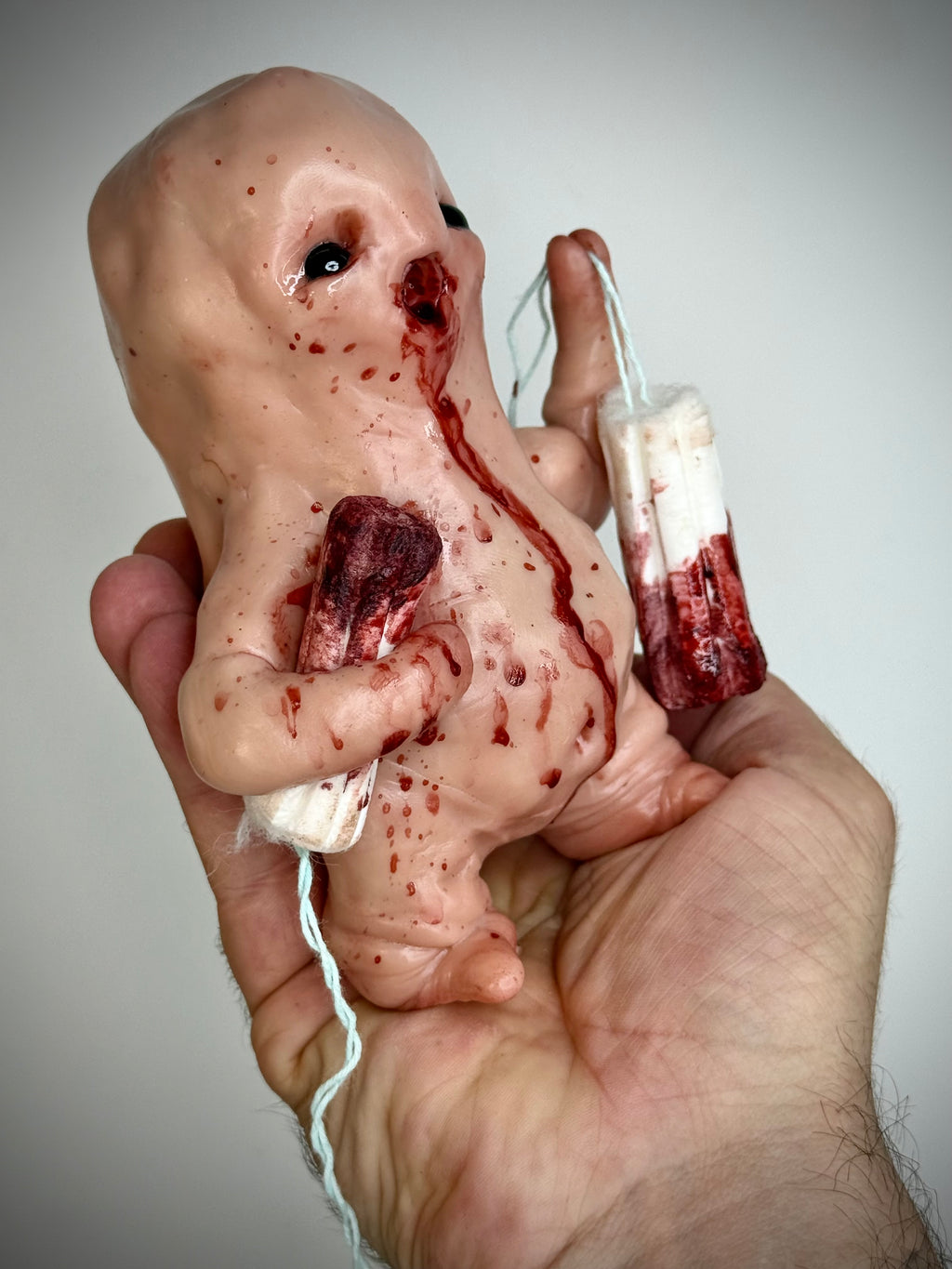 Tastes Like Pennies Disturbie – Grotesque Creature Sculpture – Weird Handmade Polymer Clay Oddity