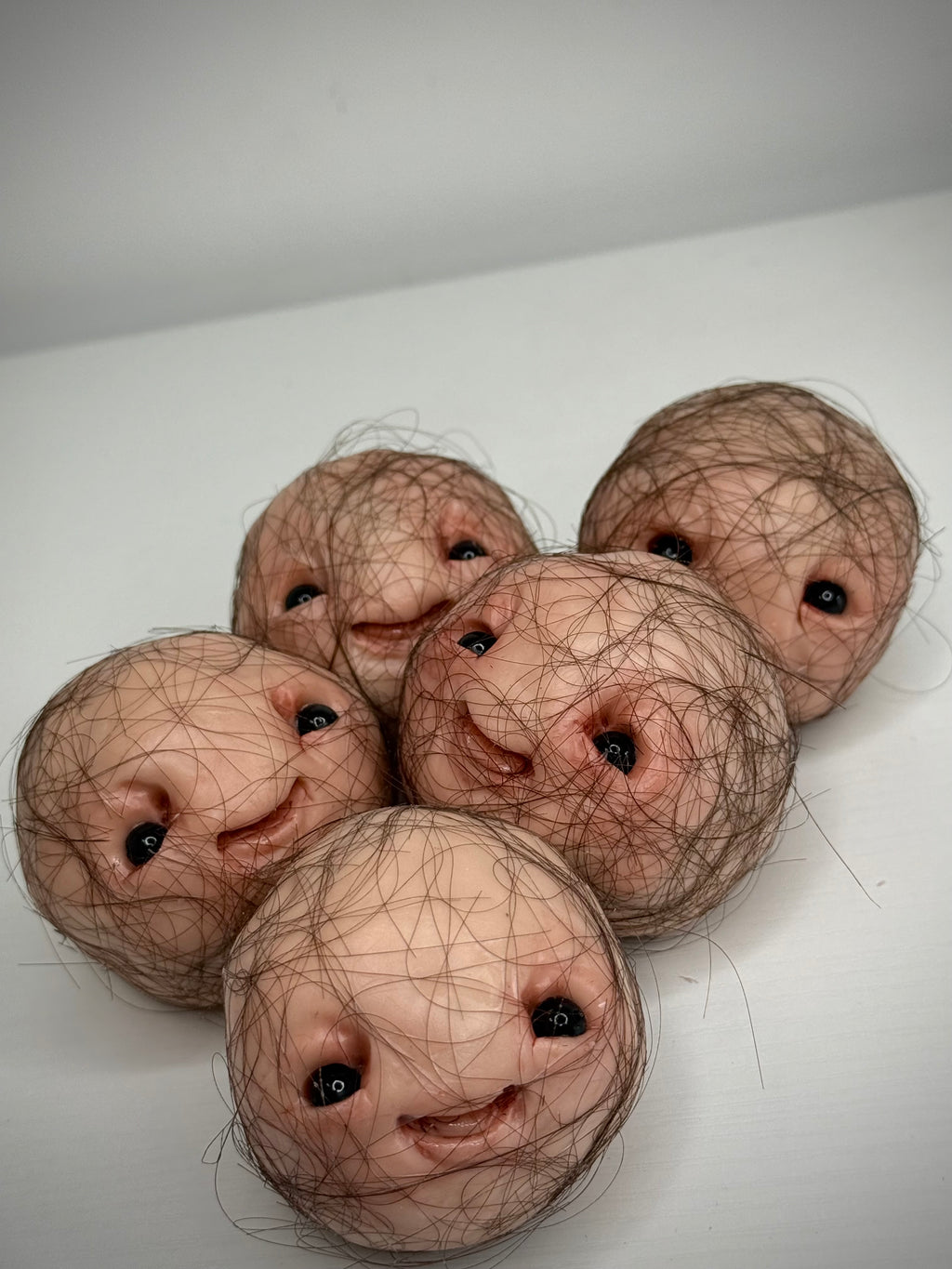 Hair Ball – Handmade Polymer Clay Creature Sculpture – Weird Horror Art Collectible