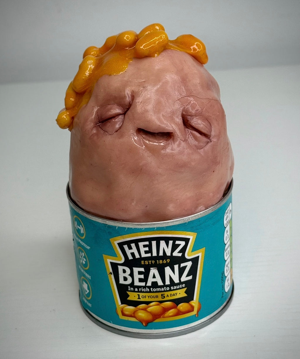 Baked Bean Tin Creature – Handmade Polymer Clay Oddity