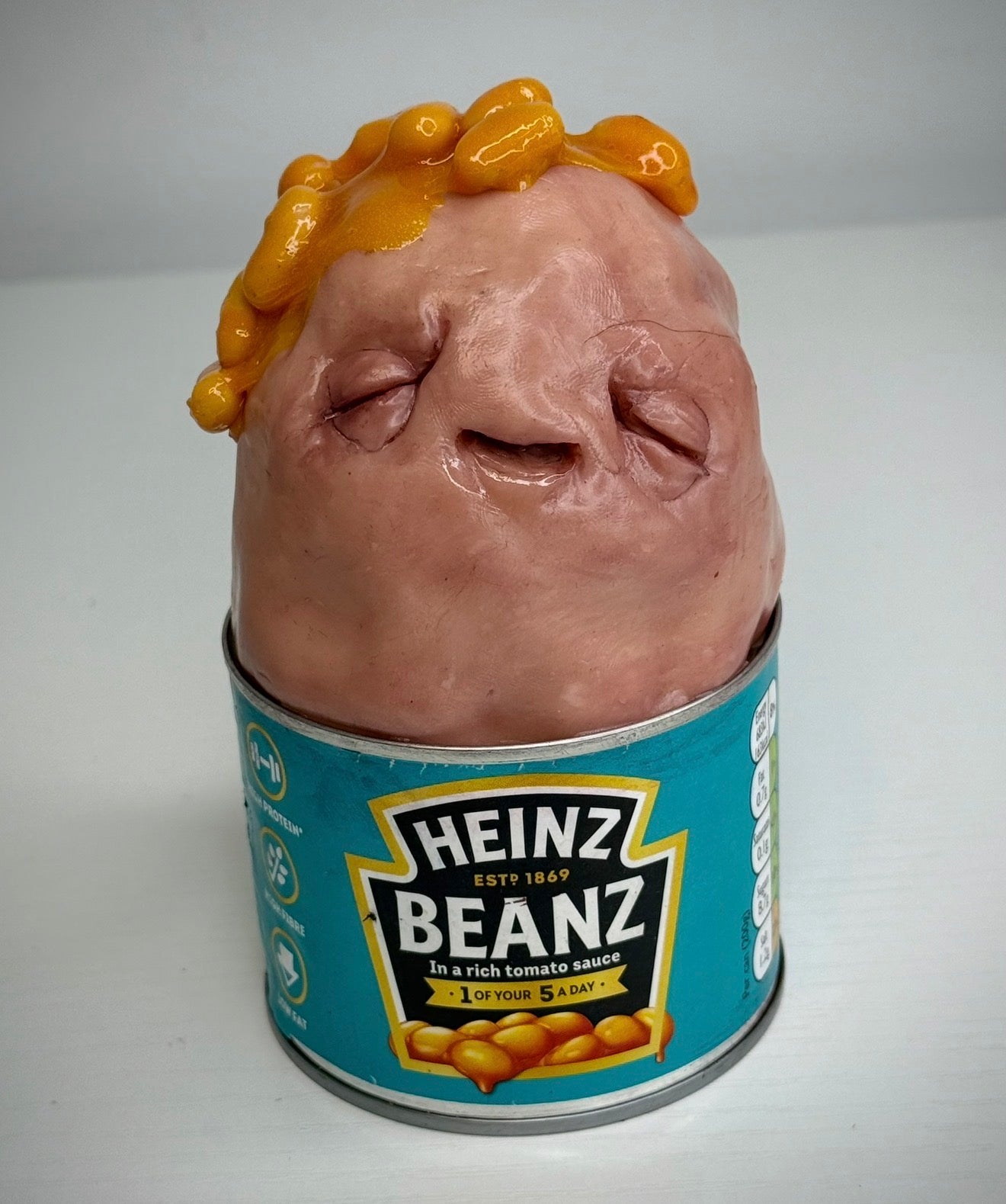 Baked Bean Tin Creature – Handmade Polymer Clay Oddity