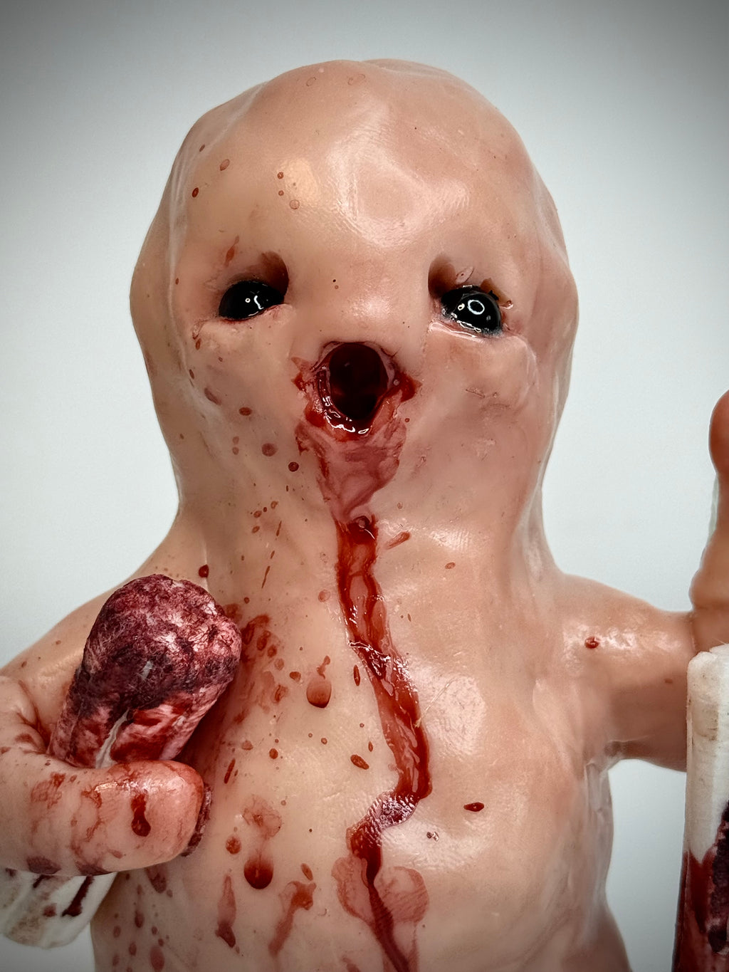 Tastes Like Pennies Disturbie – Grotesque Creature Sculpture – Weird Handmade Polymer Clay Oddity