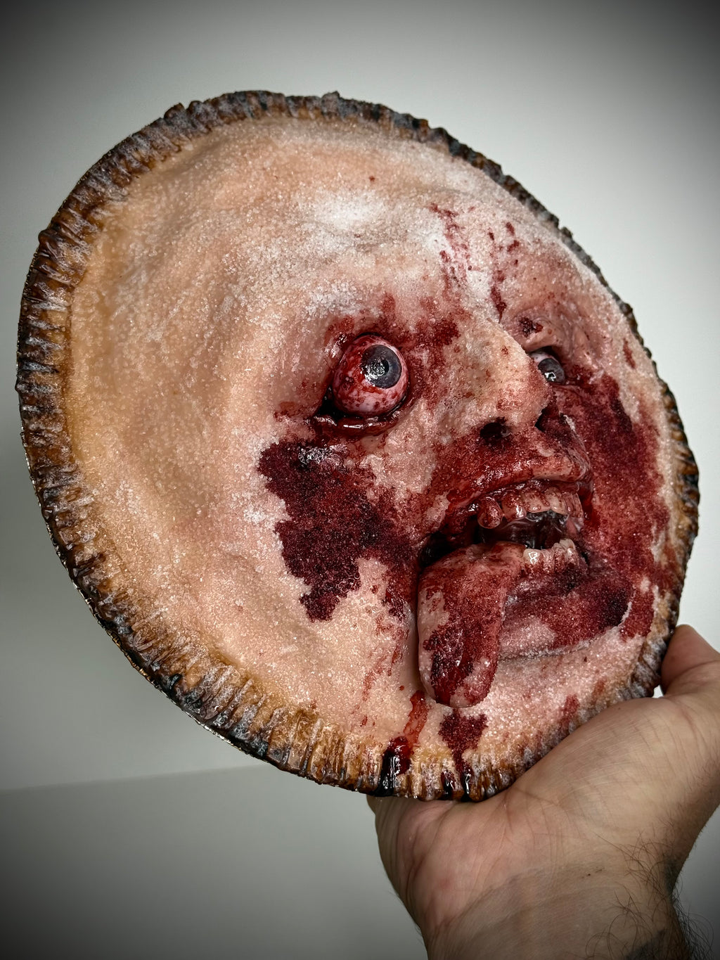 Horror Pie – Handmade Polymer Clay Horror Sculpture – Creepy Art Collectible