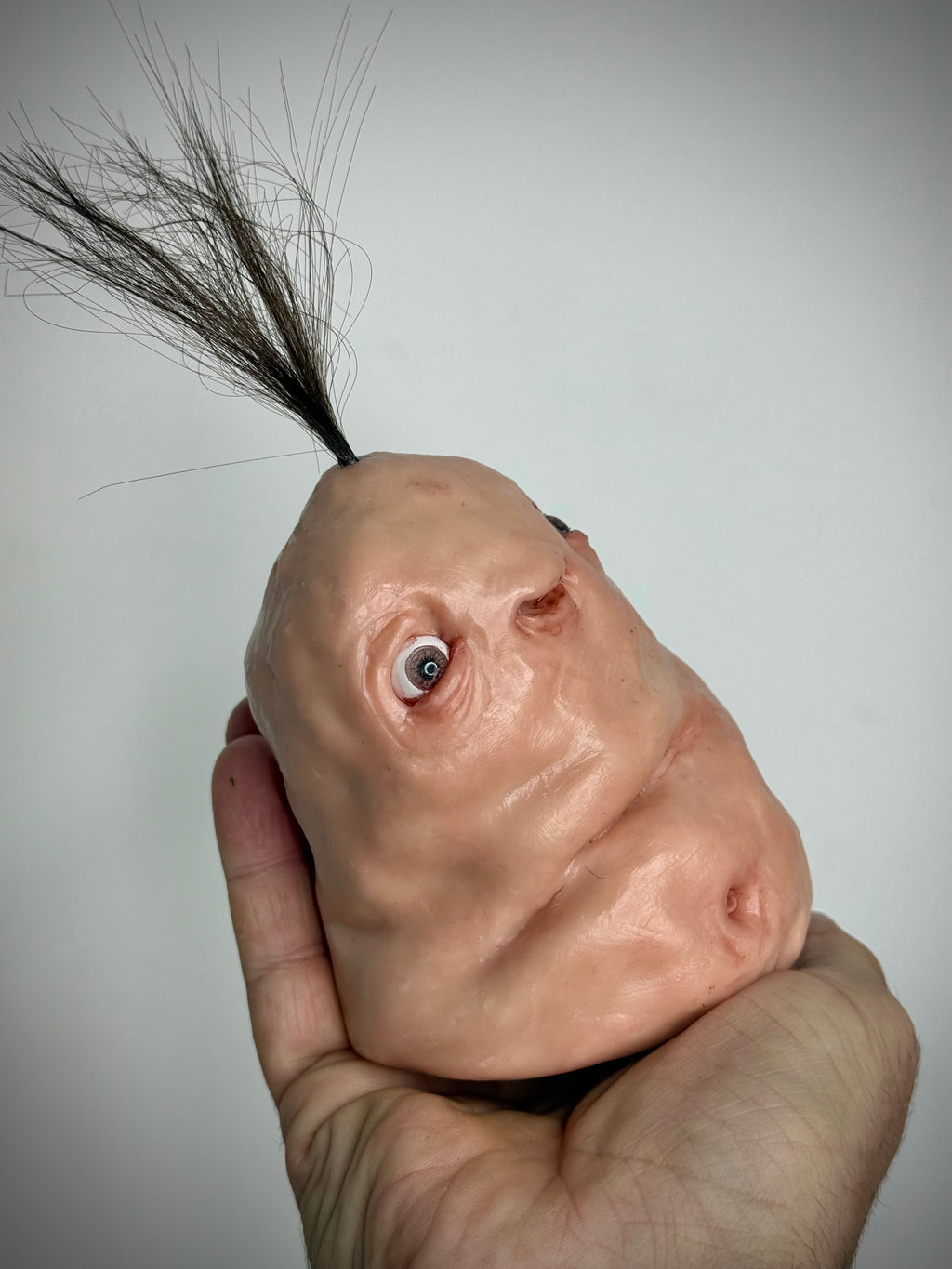 Tufty – Handmade Polymer Clay Creature Sculpture – Weird Oddity Art