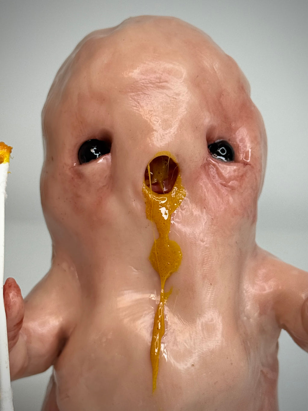 Ear Wax Disturbie – Grotesque Creature Sculpture – Weird Handmade Polymer Clay Oddity