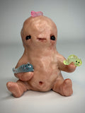 Worm Friends Disturbie – Grotesque Creature Sculpture – Weird Handmade Polymer Clay Oddity￼