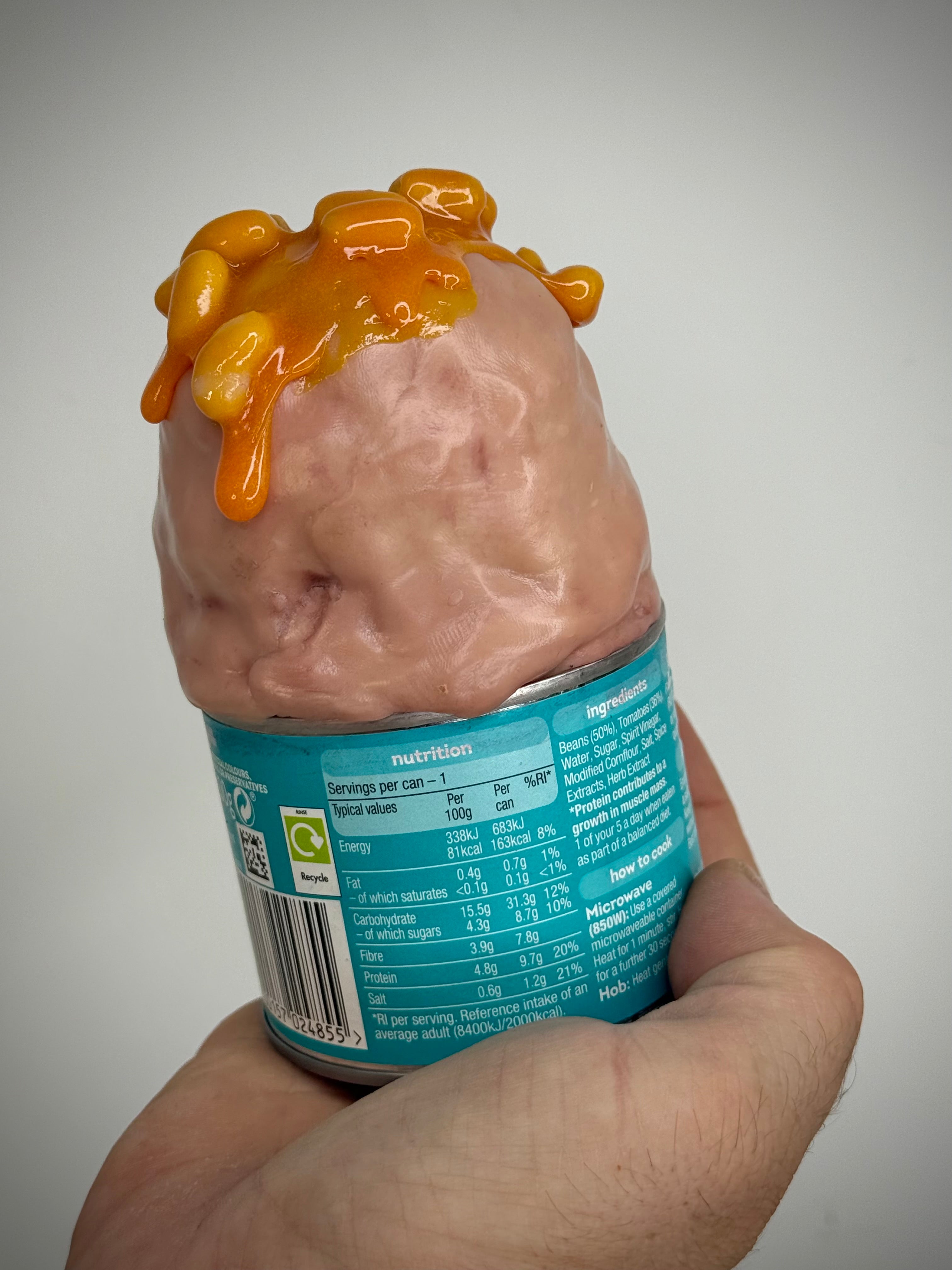 bEaNz – Sentient Bean Can Sculpture – Weird Clay Oddity ()