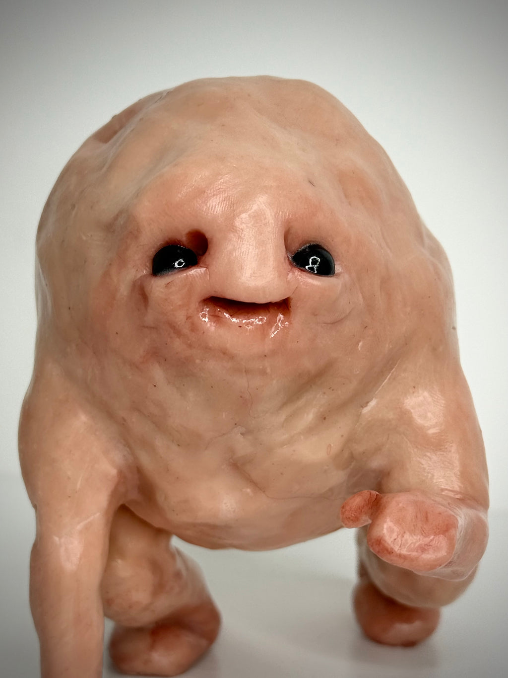 Hunchback Disturbie – Handmade Polymer Clay Creature Sculpture – Creepy Cute Art Collectible