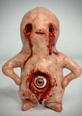 All Seeing Disturbie – Grotesque Eyeball Creature Sculpture – Weird Handmade Polymer Clay Oddity