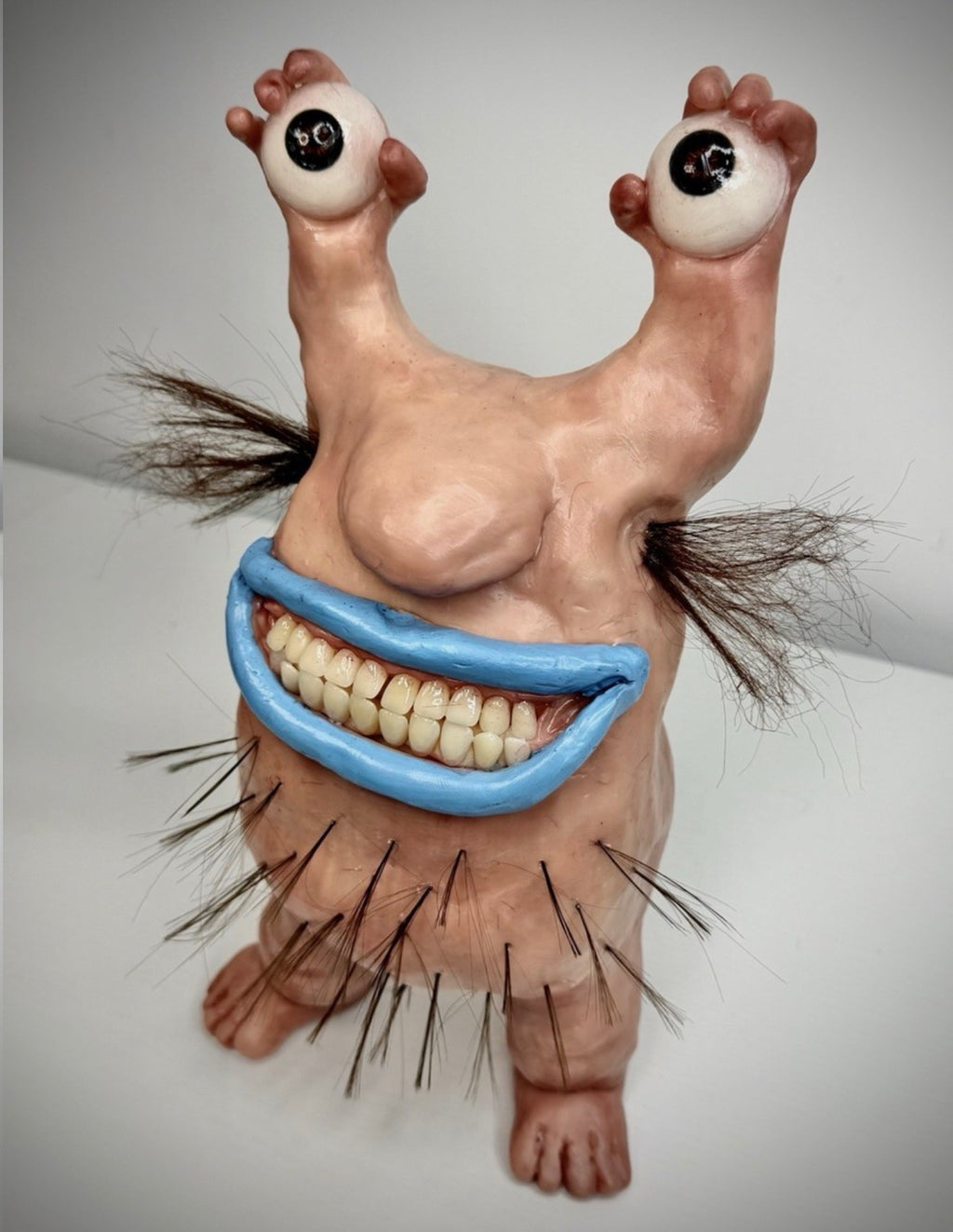 Krumm Nickelodeon Creepy Polymer Clay Handmade Sculpture OOAK